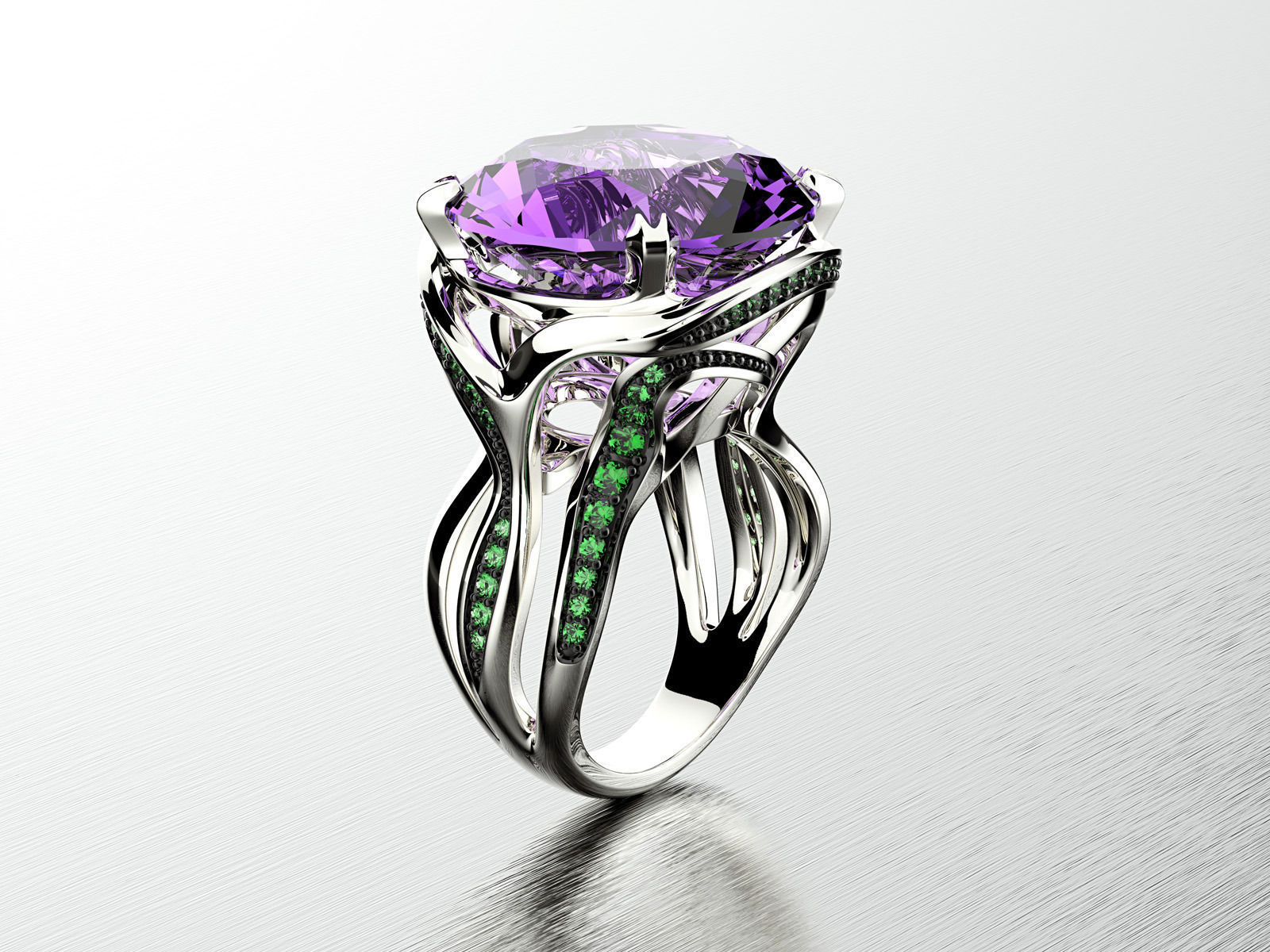 Octopus fashion ring 0120 3D print model_5