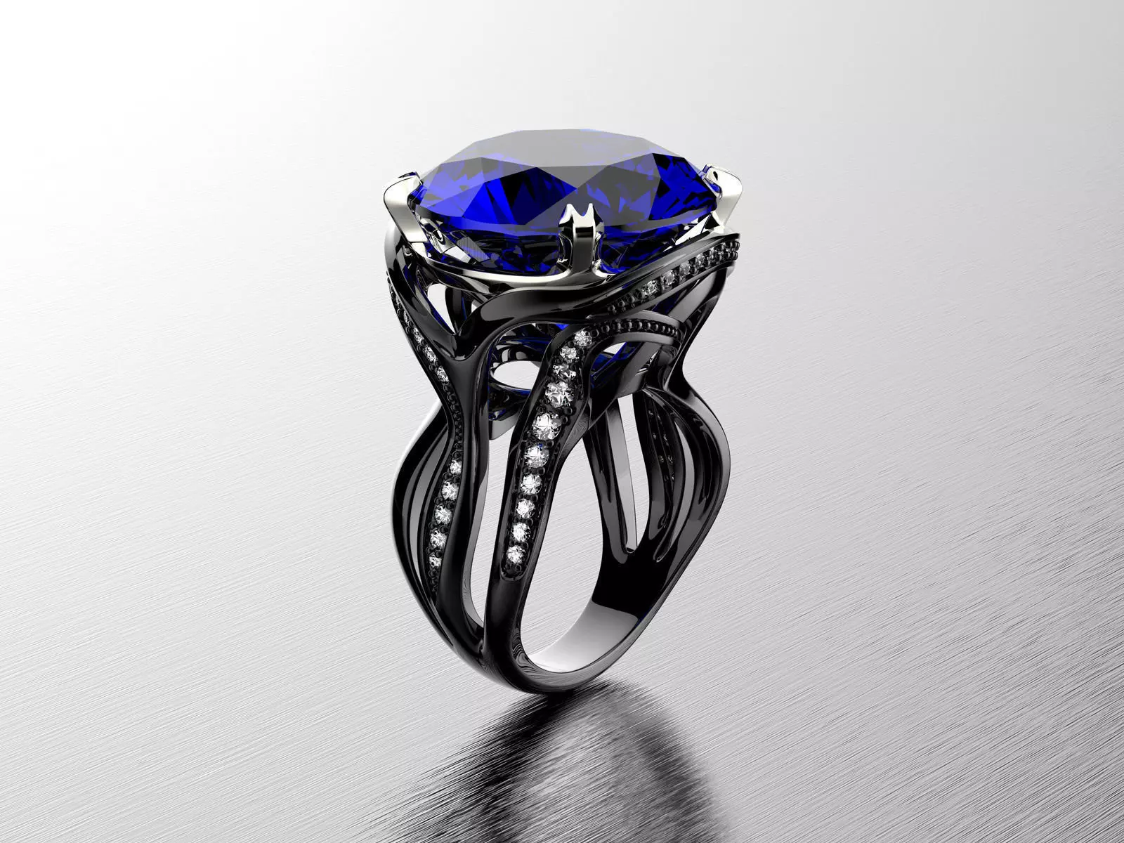 Octopus fashion ring 0120 3D print model_0