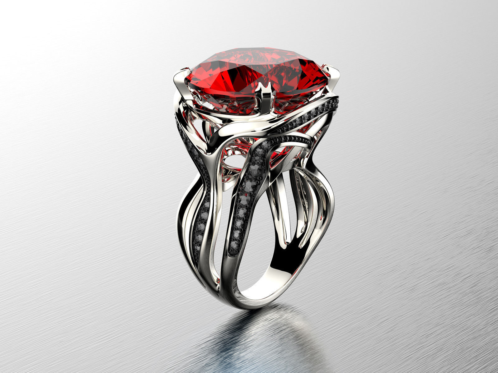 Octopus fashion ring 0120 3D print model_6