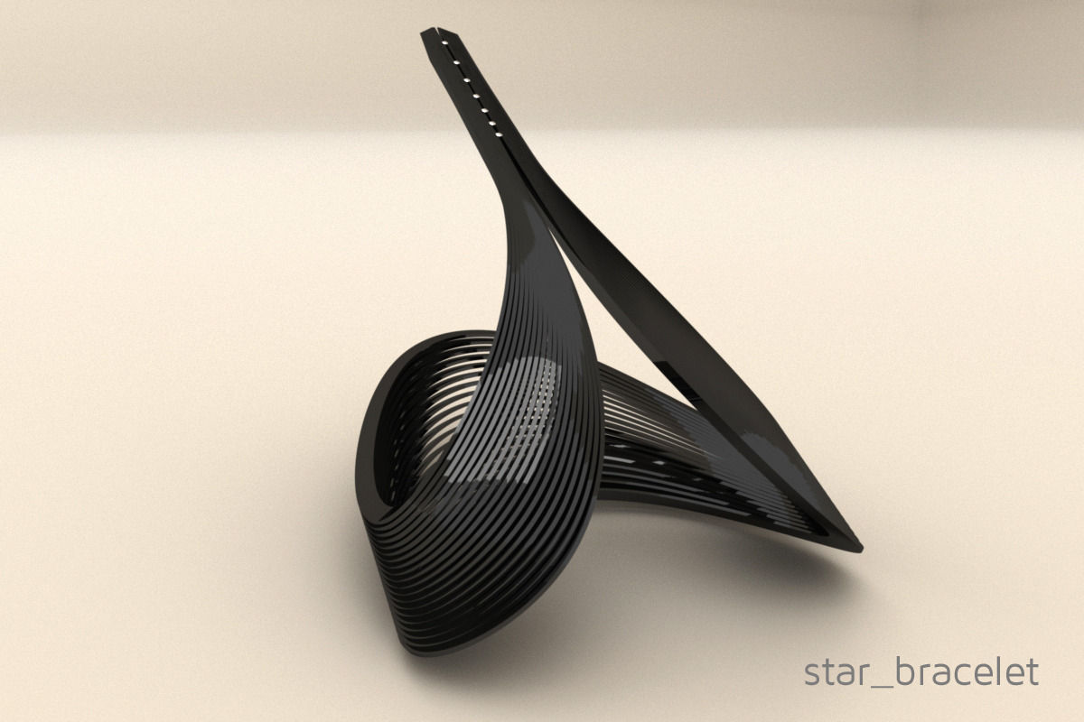 star bracelet 3D print model_1