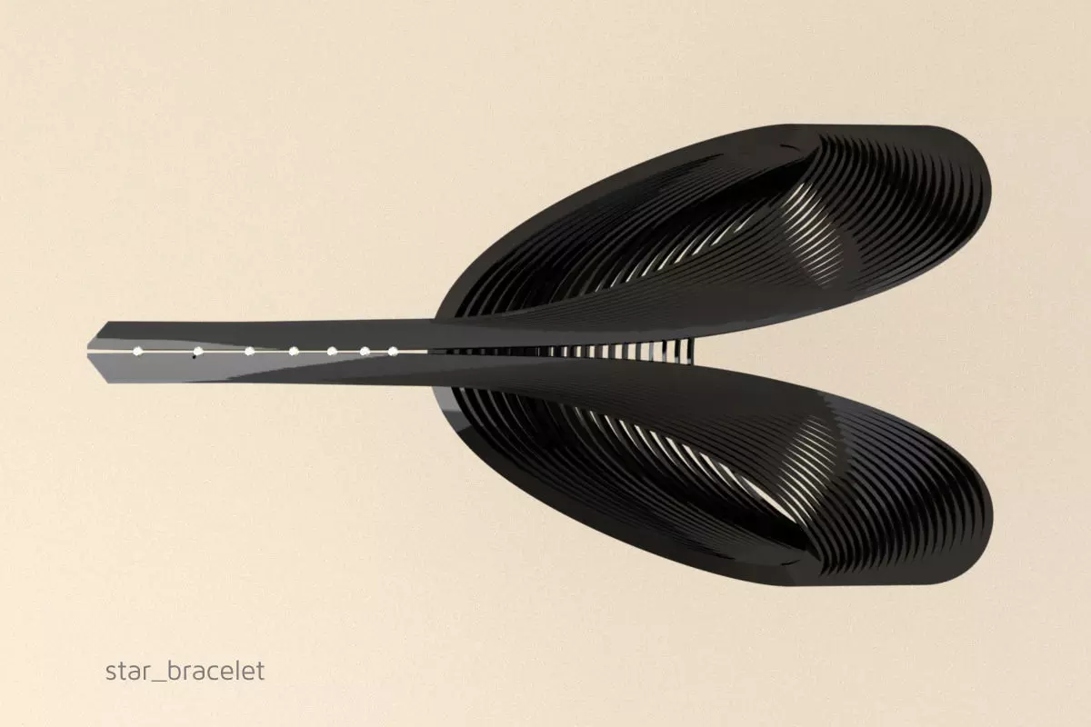 star bracelet 3D print model_0