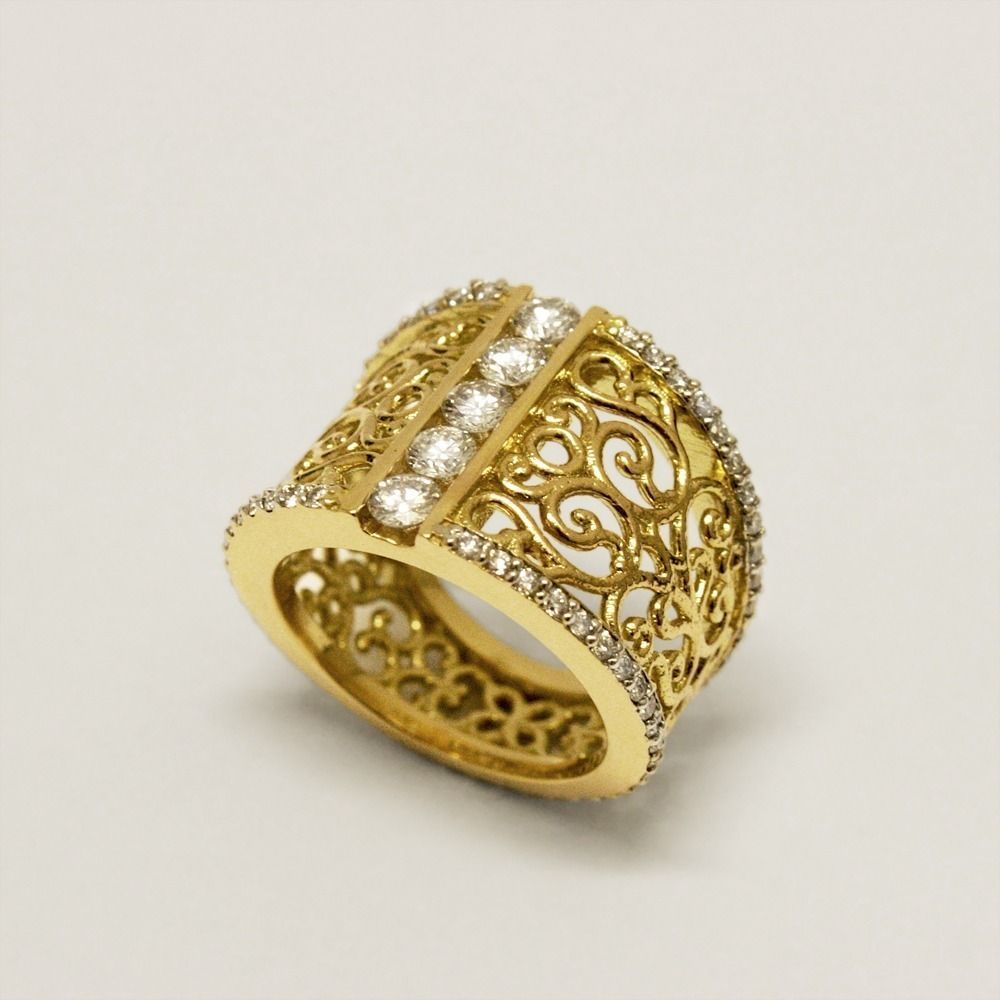 Filigree Ring 3D print model_1