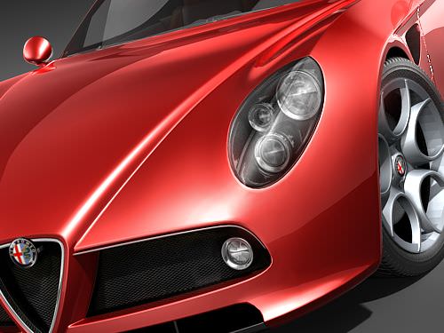 Alfa Romeo 8C Competizione HighPoly 3D model_7