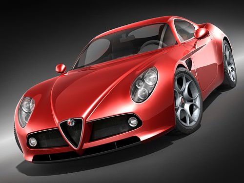 Alfa Romeo 8C Competizione HighPoly 3D model_6