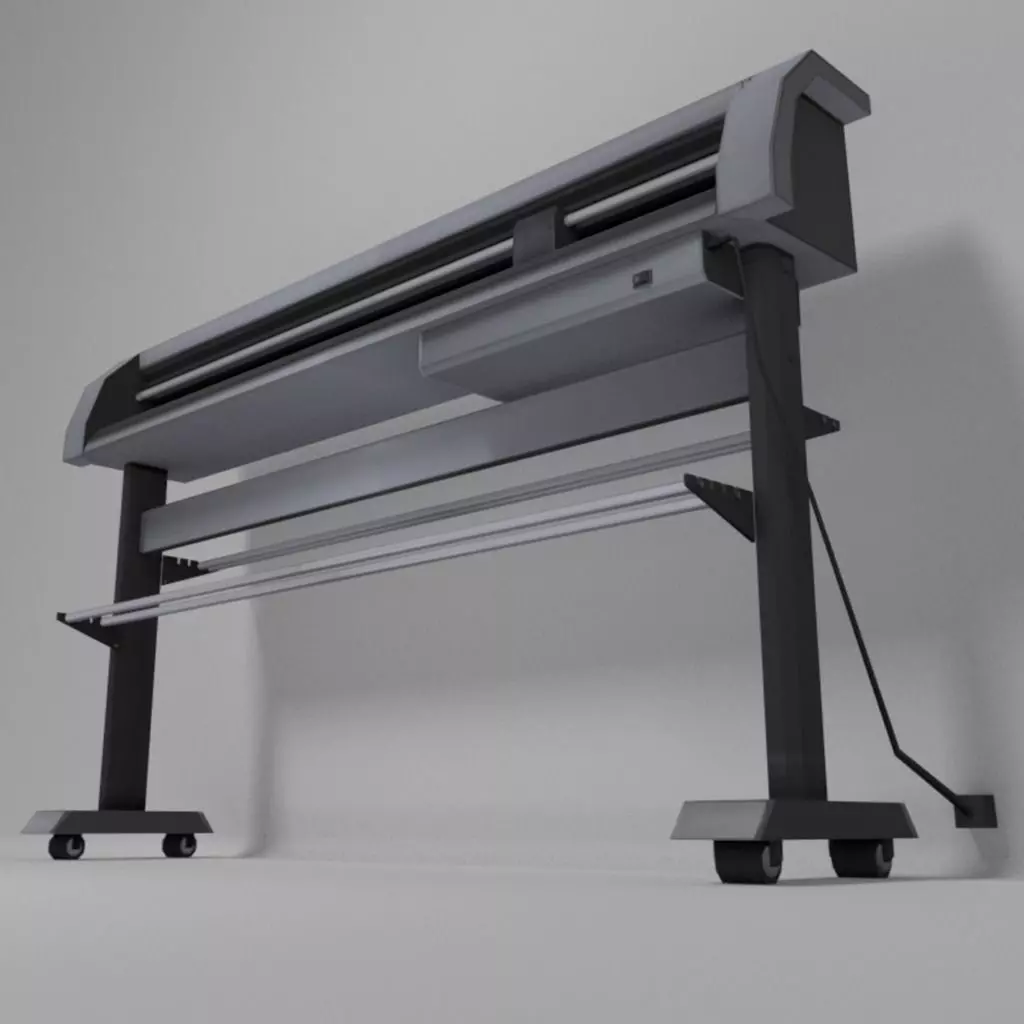 Plotter printer Free low-poly 3D model