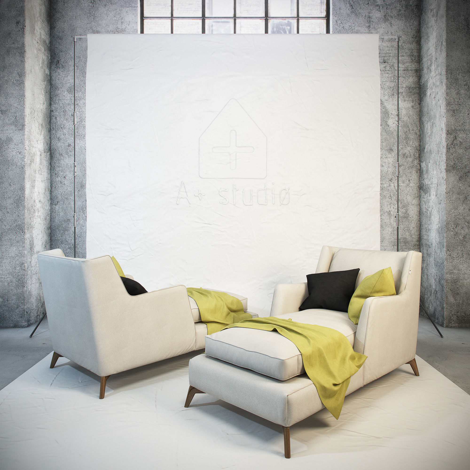 VIBIEFFE Class 680 lounge armchair 3D model_1