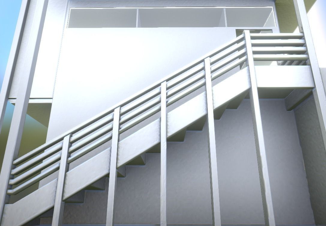 Tower-House Design - Blender Game Engine Low-poly 3D model_8