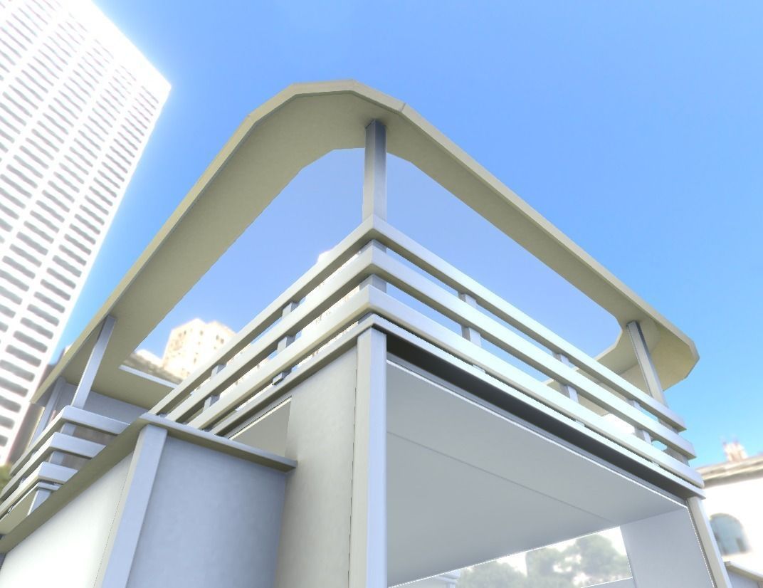 Tower-House Design - Blender Game Engine Low-poly 3D model_12