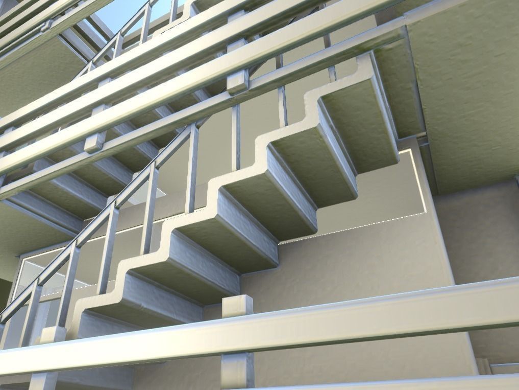 Tower-House Design - Blender Game Engine Low-poly 3D model_10