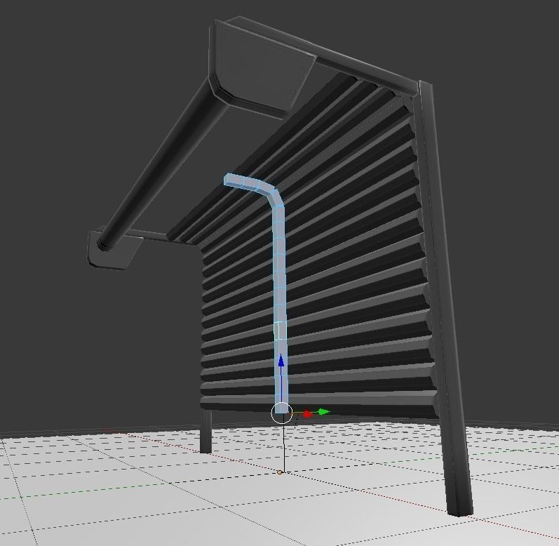 Roller Shutters rigged animated  Free low-poly 3D model_8