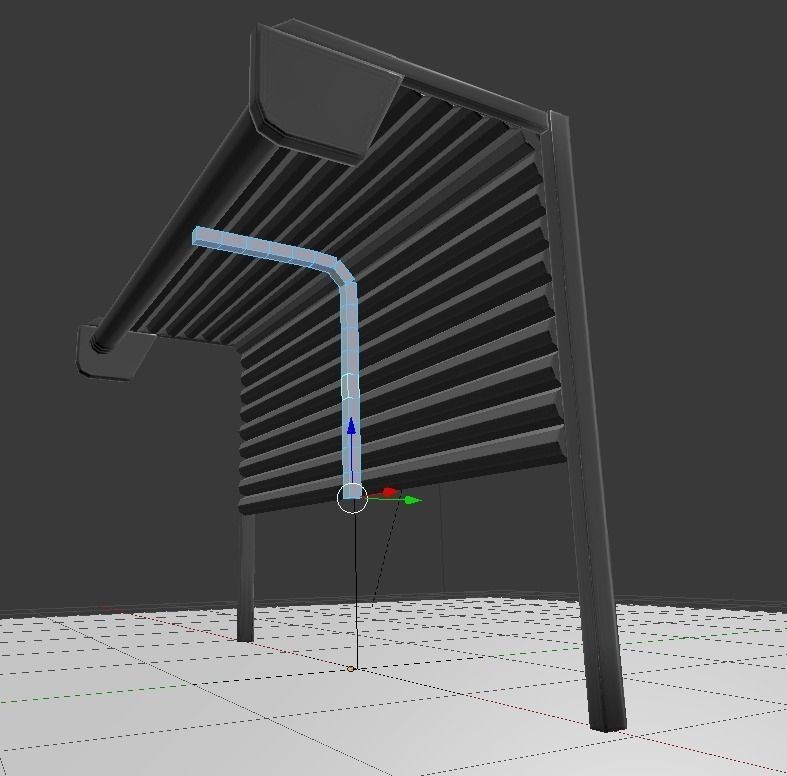 Roller Shutters rigged animated  Free low-poly 3D model_9