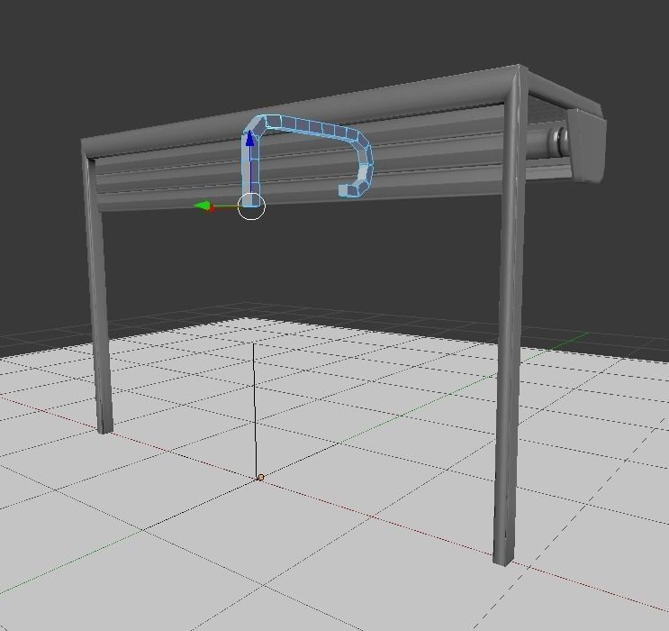 Roller Shutters rigged animated  Free low-poly 3D model_5