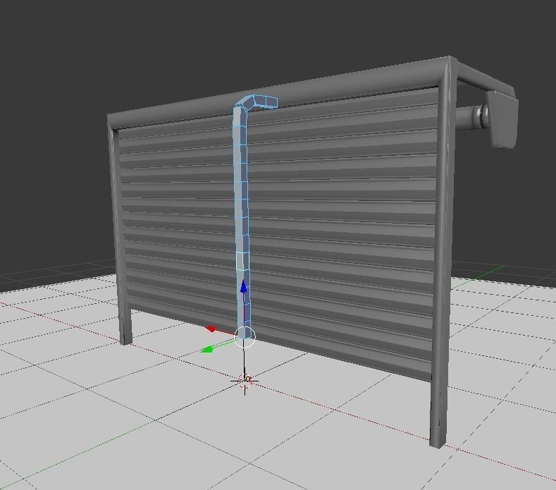Roller Shutters rigged animated  Free low-poly 3D model_2