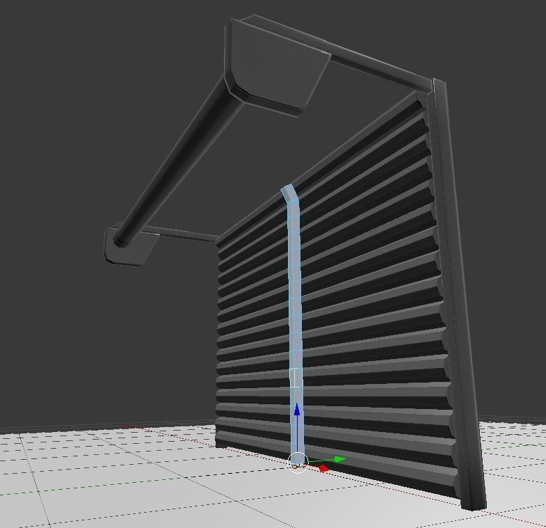 Roller Shutters rigged animated  Free low-poly 3D model_7
