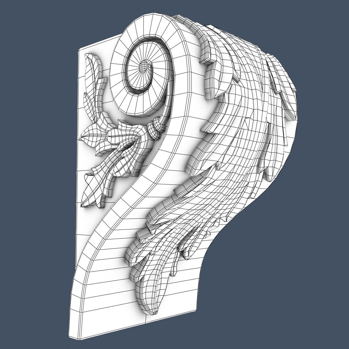 Decorative Corbel 3D model_4