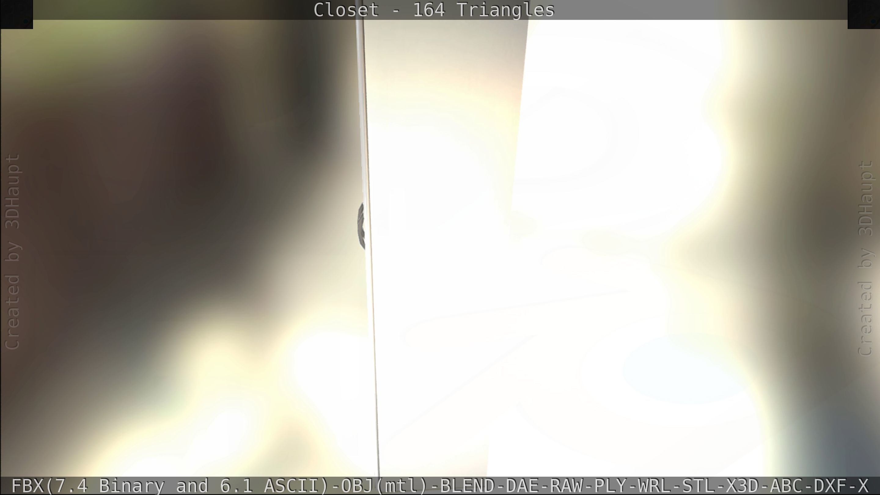 Closet mirror cabinet Low-poly 3D model_40