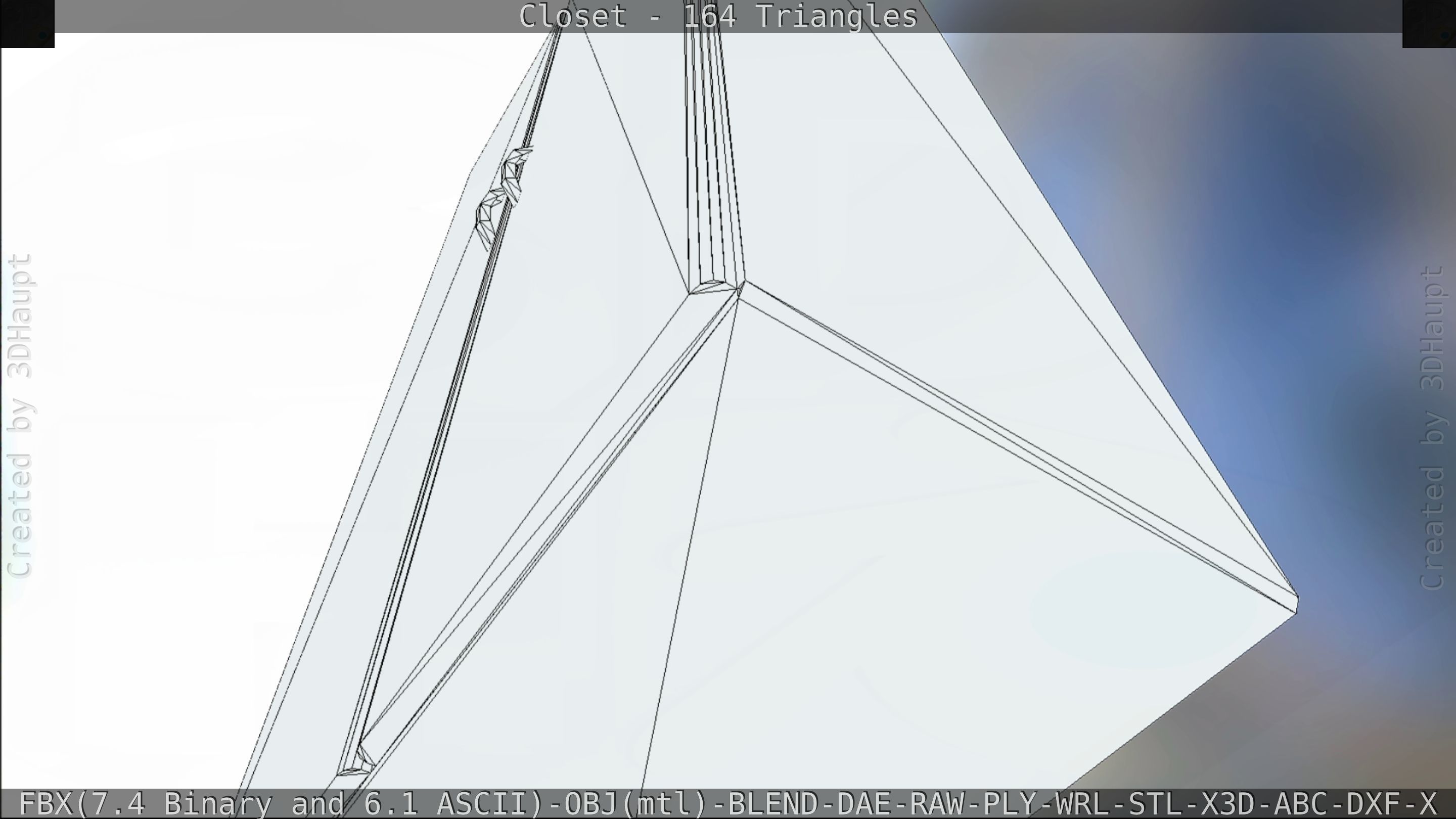 Closet mirror cabinet Low-poly 3D model_76