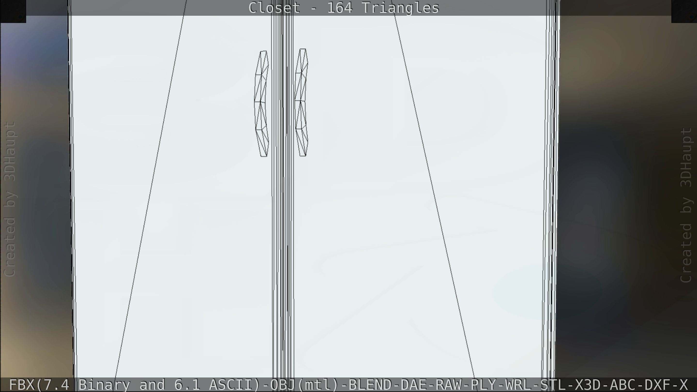 Closet mirror cabinet Low-poly 3D model_75