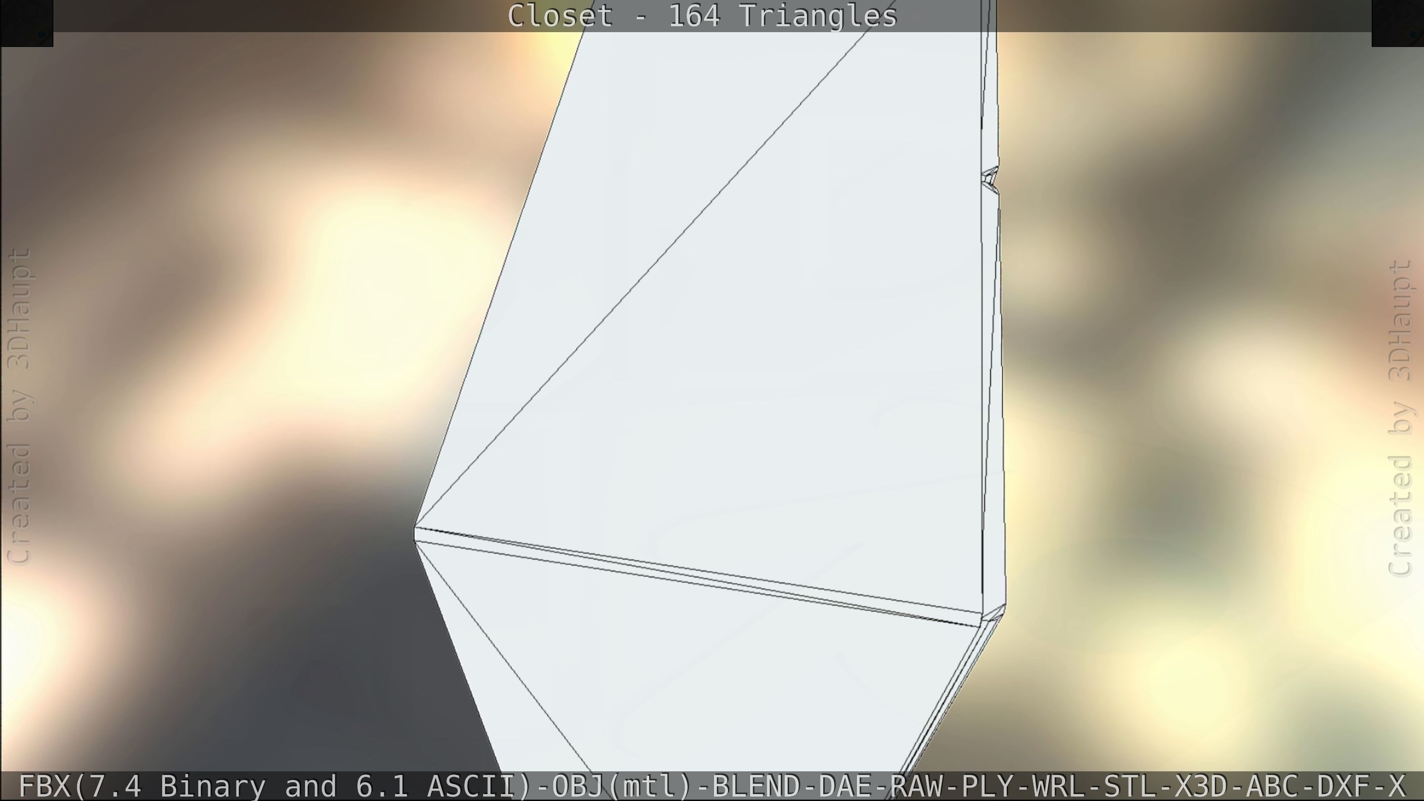 Closet mirror cabinet Low-poly 3D model_83