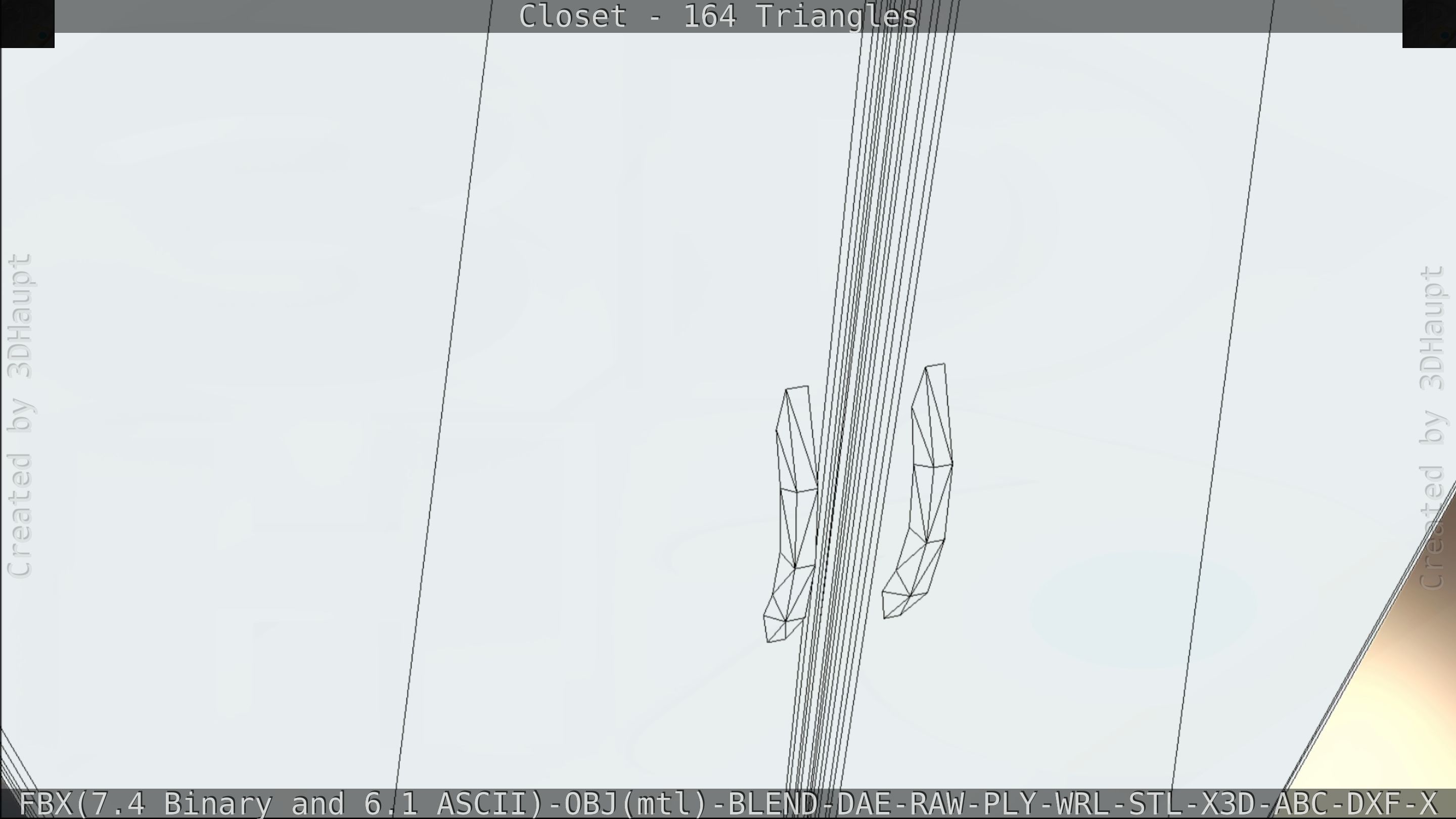 Closet mirror cabinet Low-poly 3D model_86