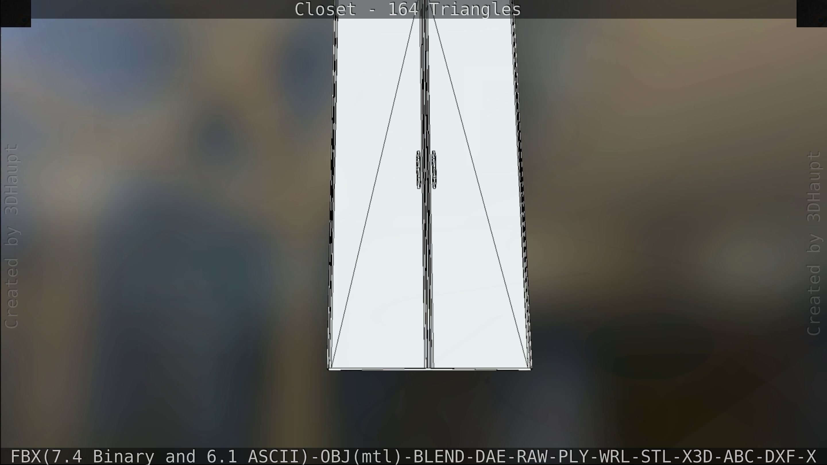 Closet mirror cabinet Low-poly 3D model_72