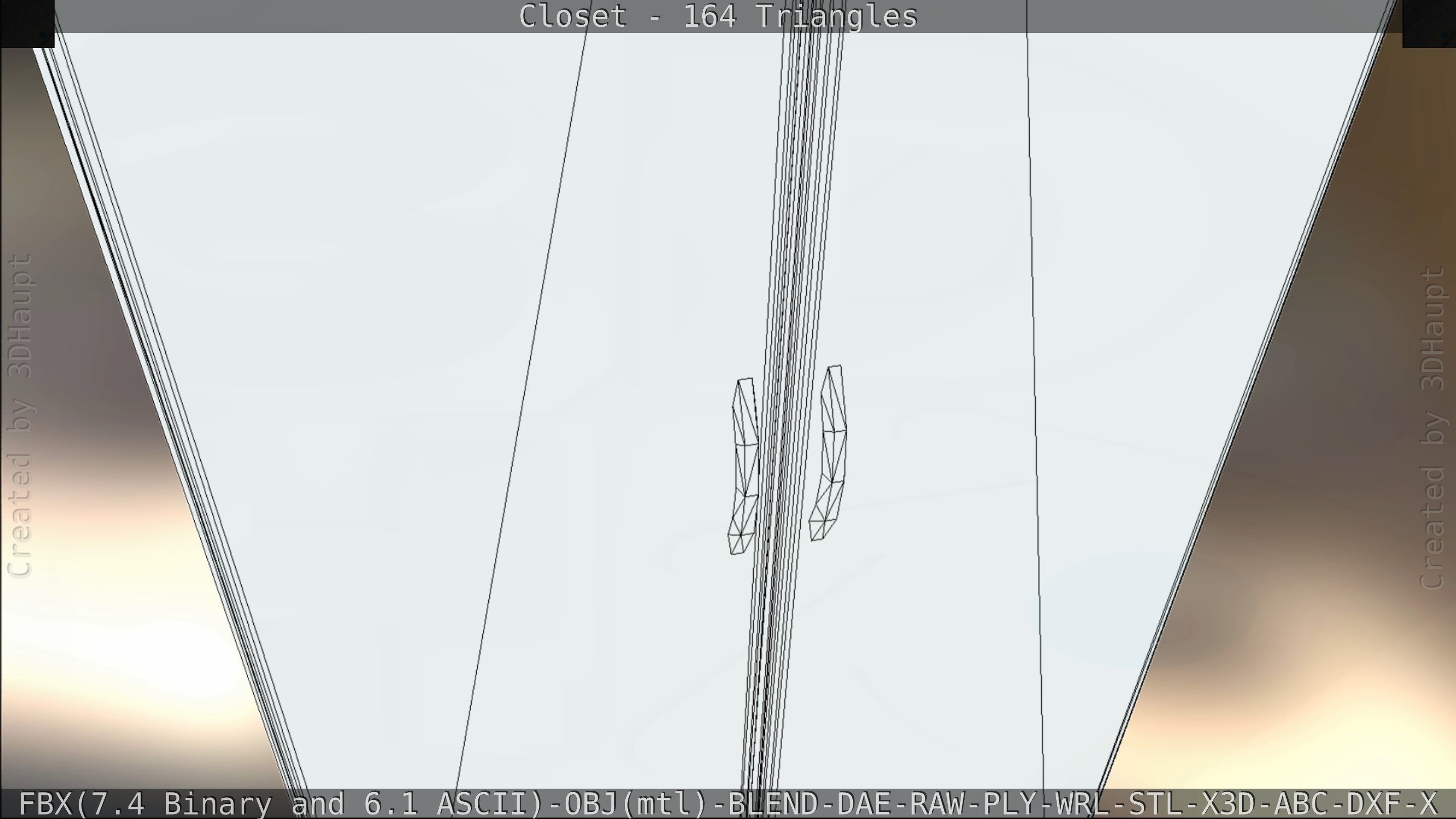 Closet mirror cabinet Low-poly 3D model_77