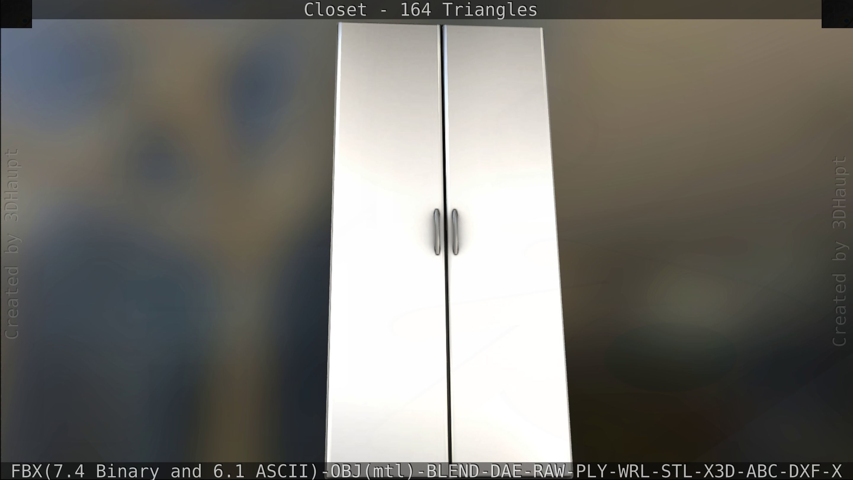 Closet mirror cabinet Low-poly 3D model_105