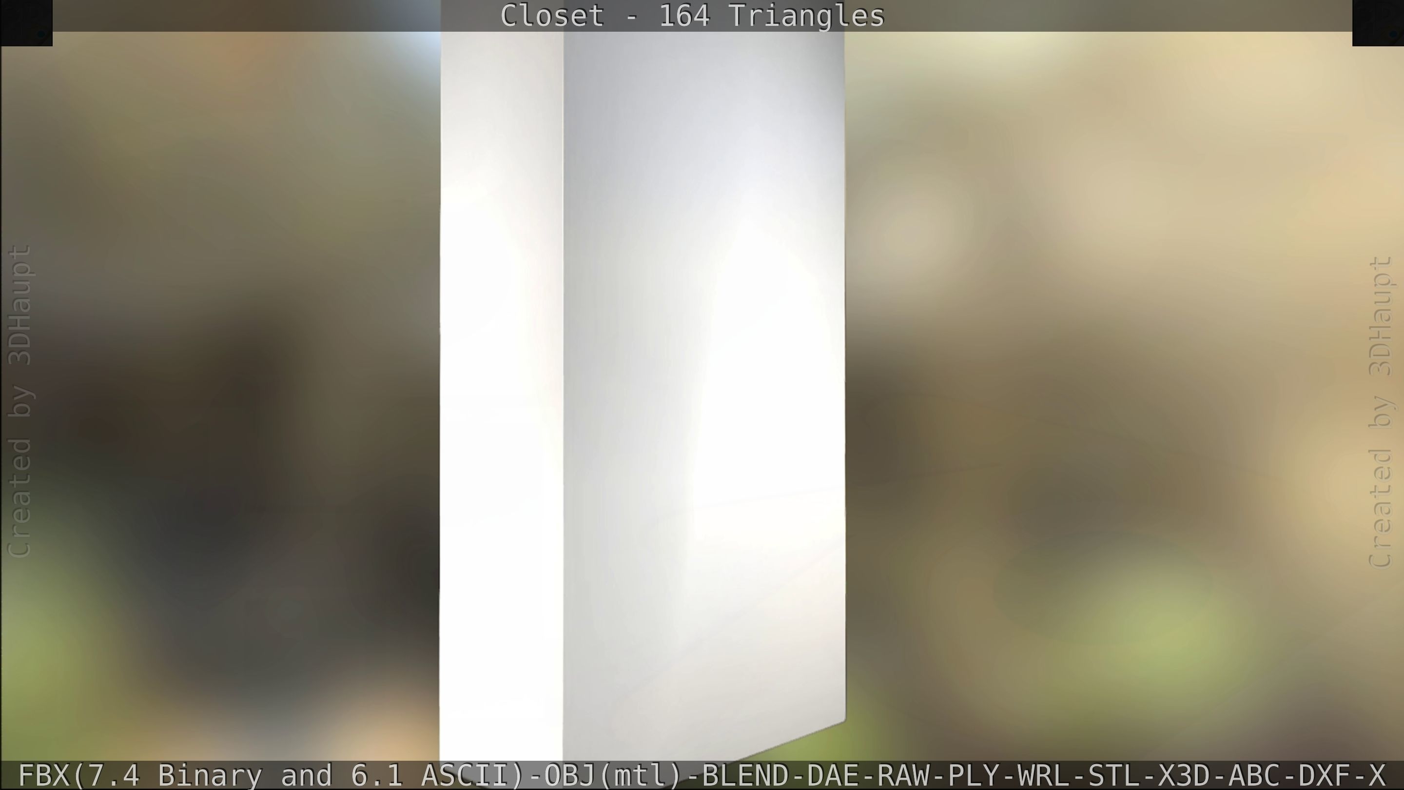 Closet mirror cabinet Low-poly 3D model_41