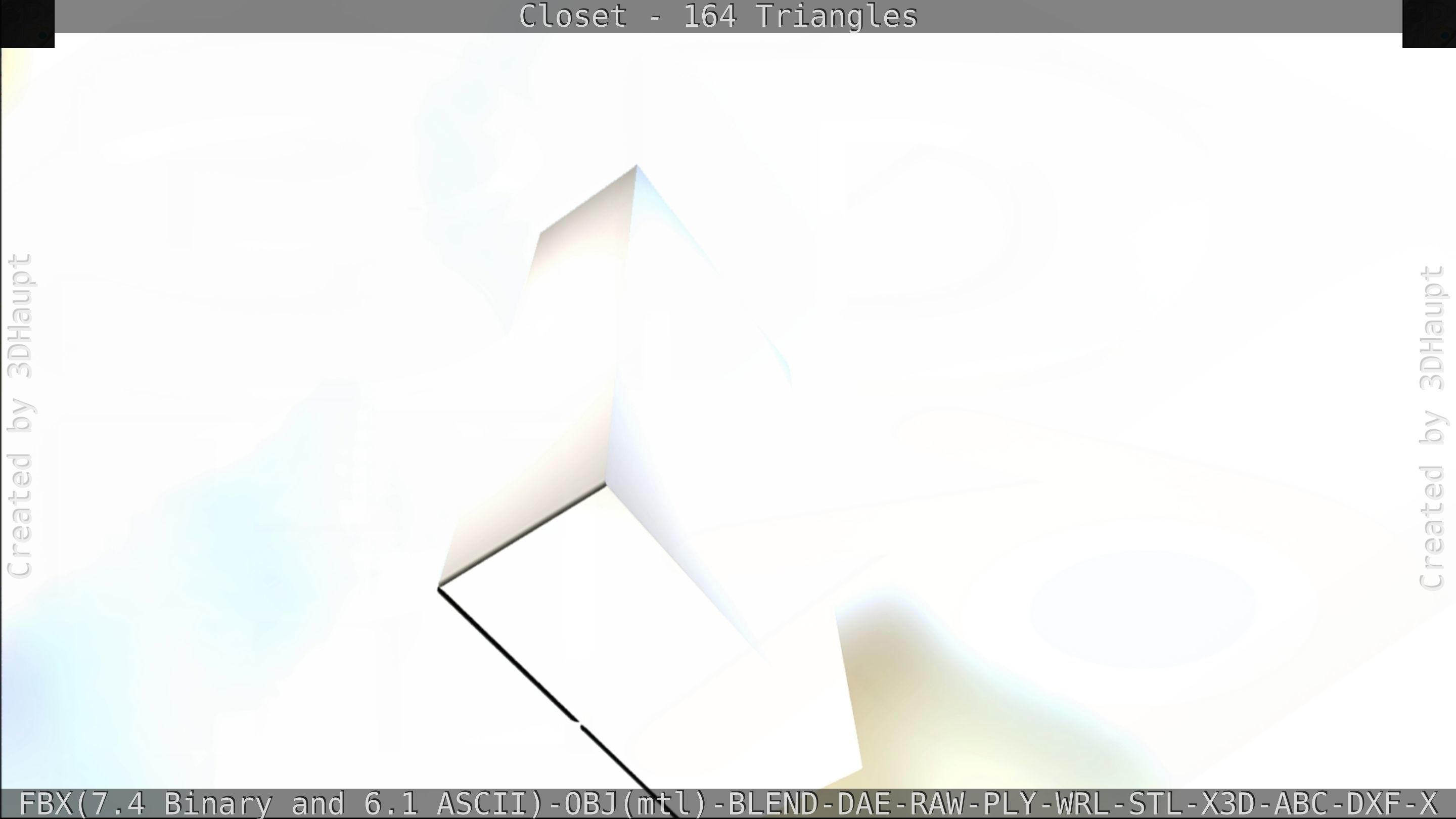 Closet mirror cabinet Low-poly 3D model_23