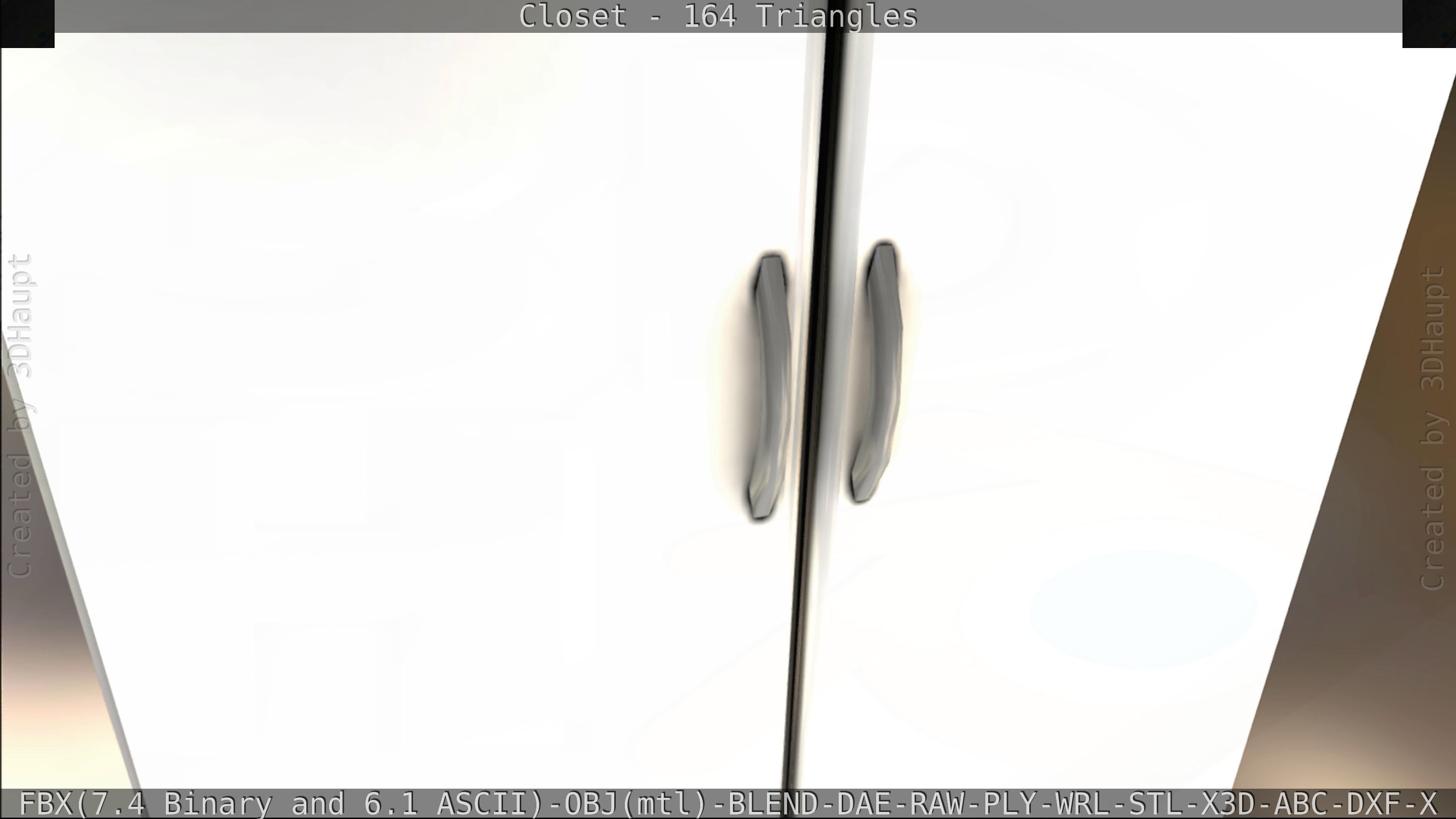 Closet mirror cabinet Low-poly 3D model_31