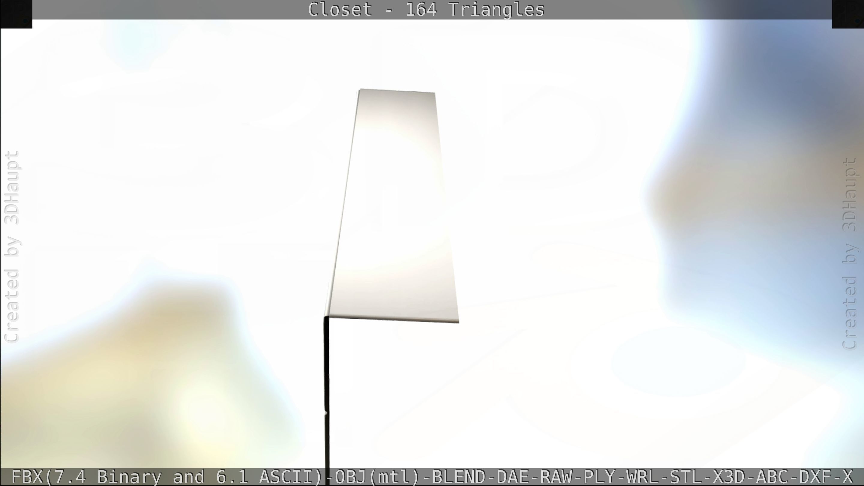 Closet mirror cabinet Low-poly 3D model_24