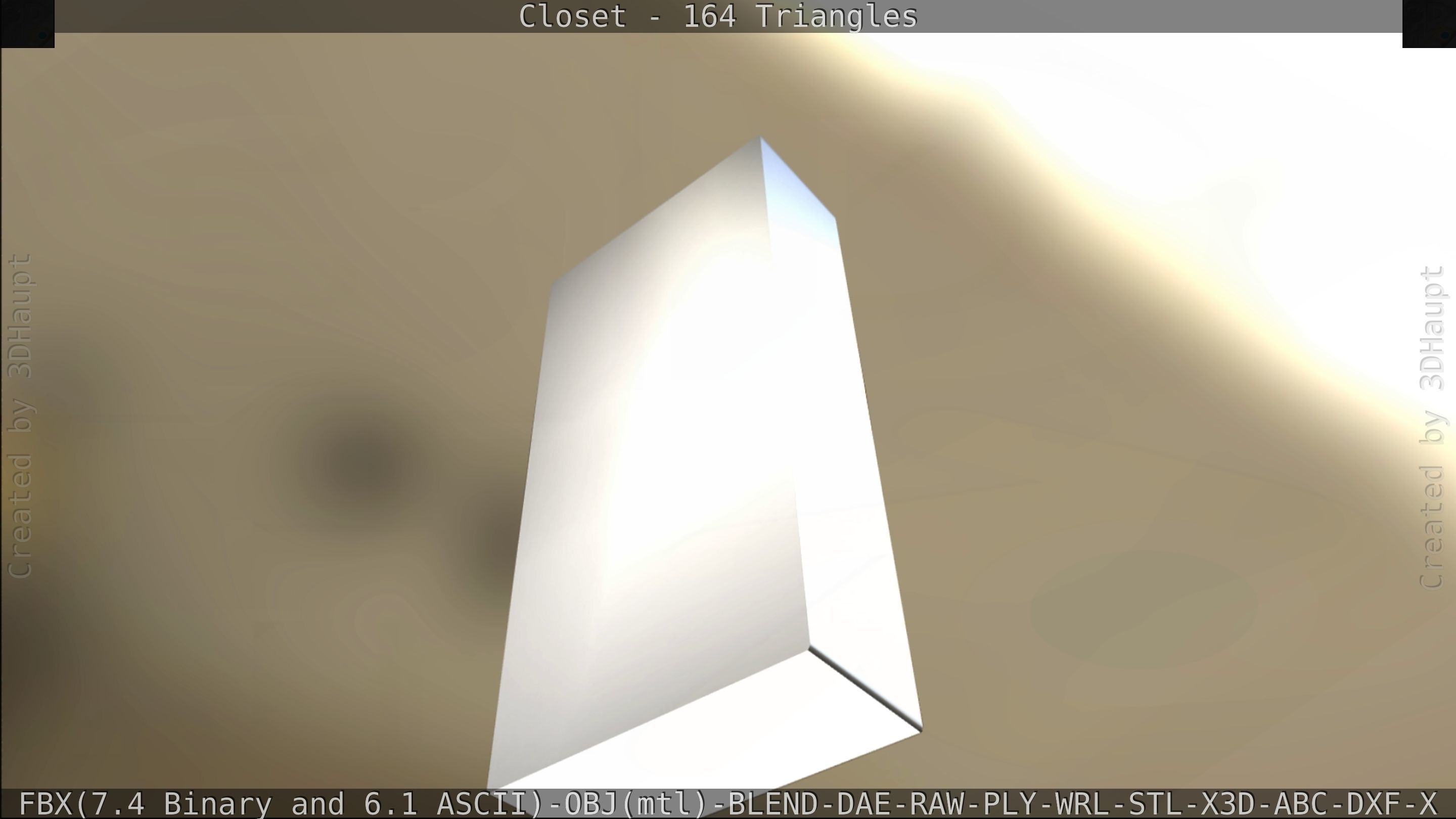 Closet mirror cabinet Low-poly 3D model_21