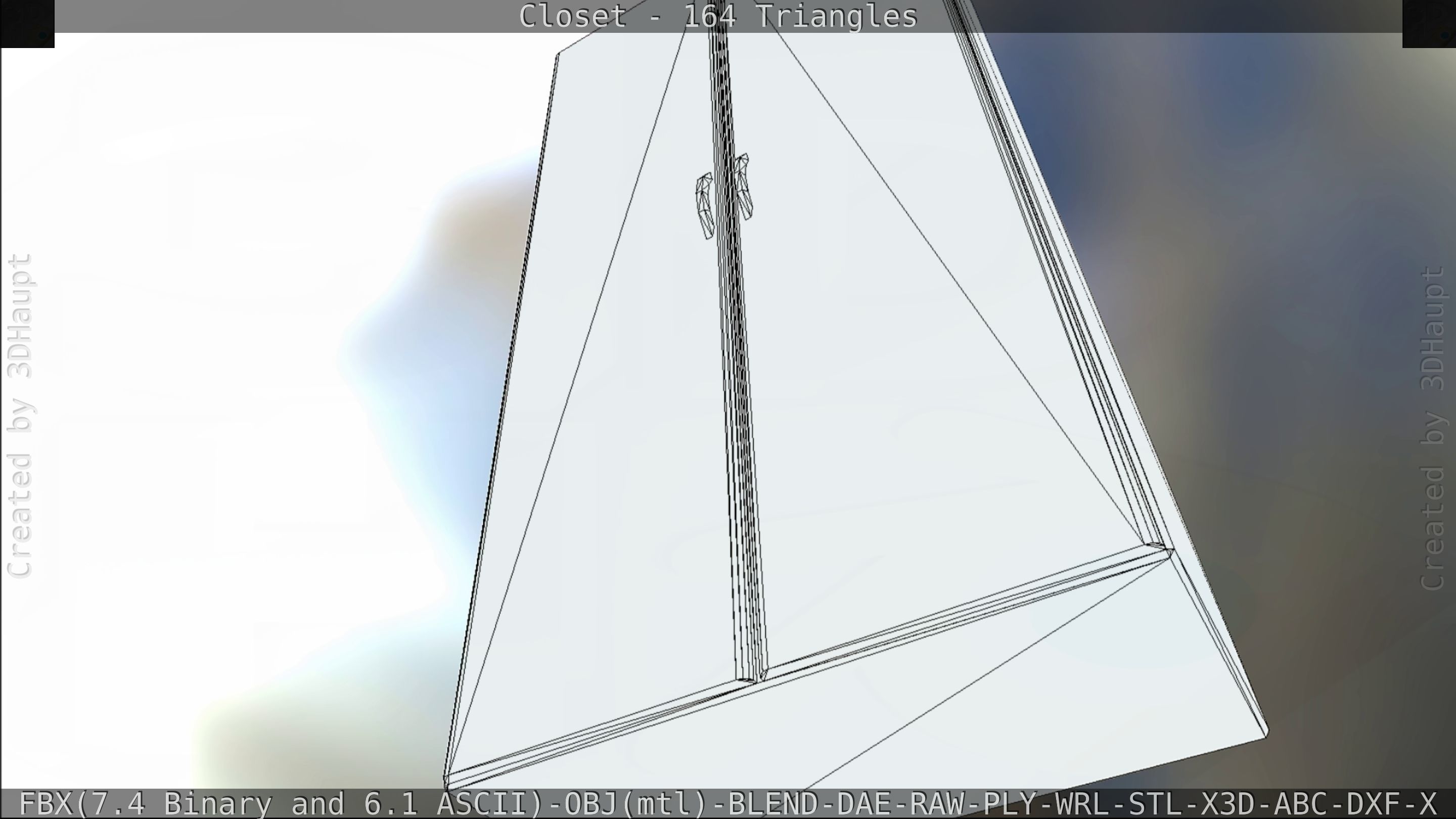 Closet mirror cabinet Low-poly 3D model_69