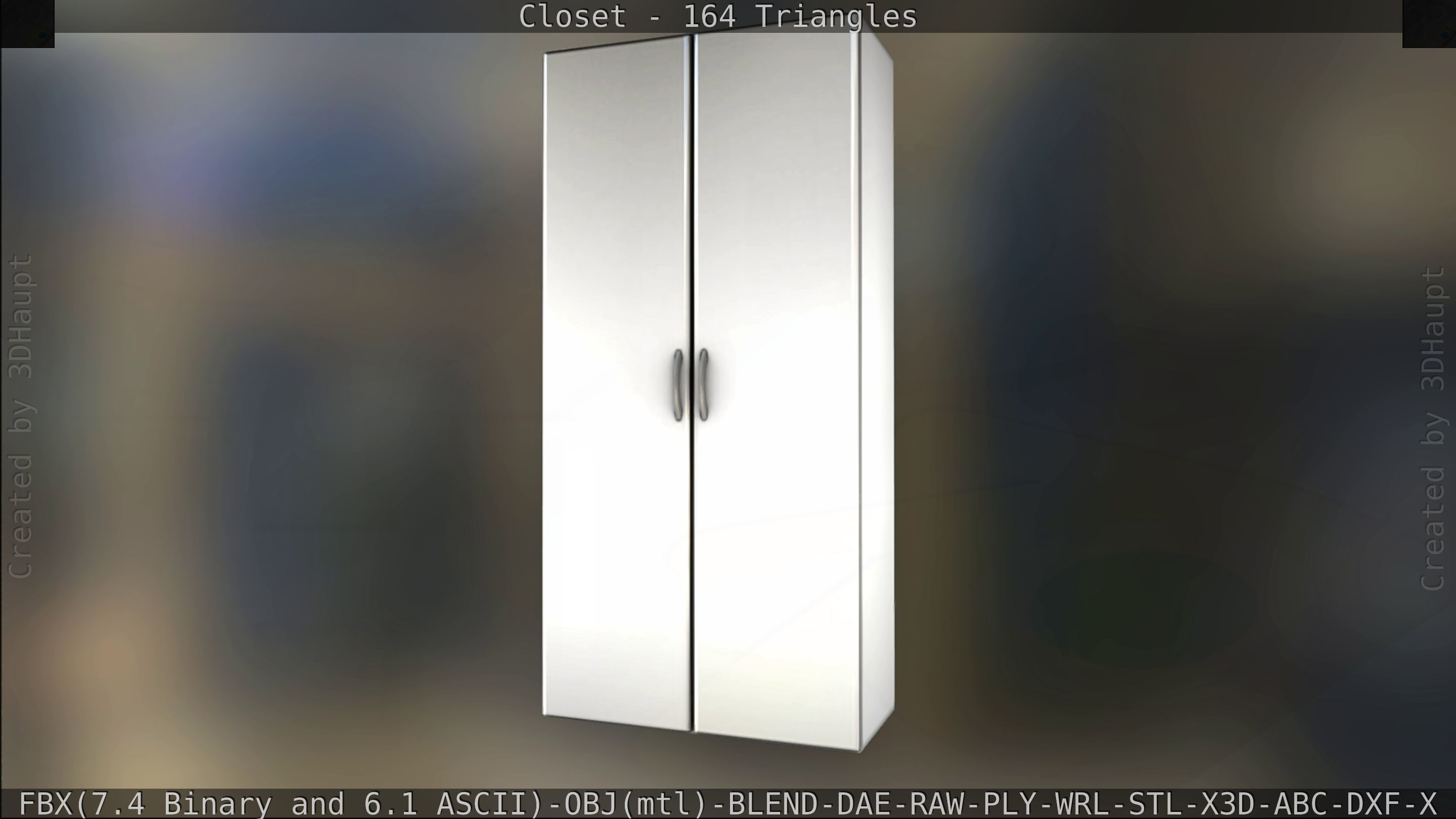 Closet mirror cabinet Low-poly 3D model_60