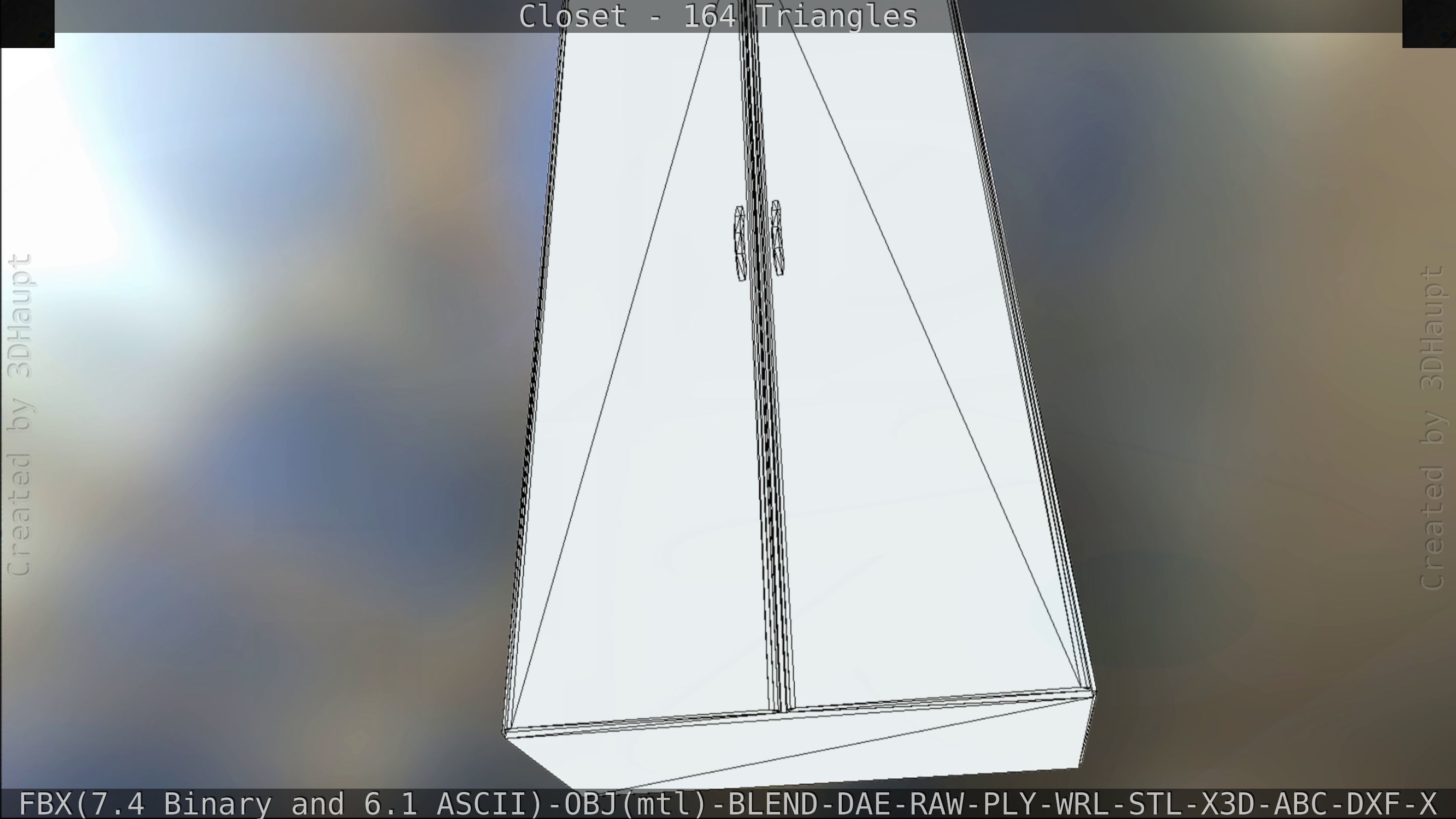 Closet mirror cabinet Low-poly 3D model_68