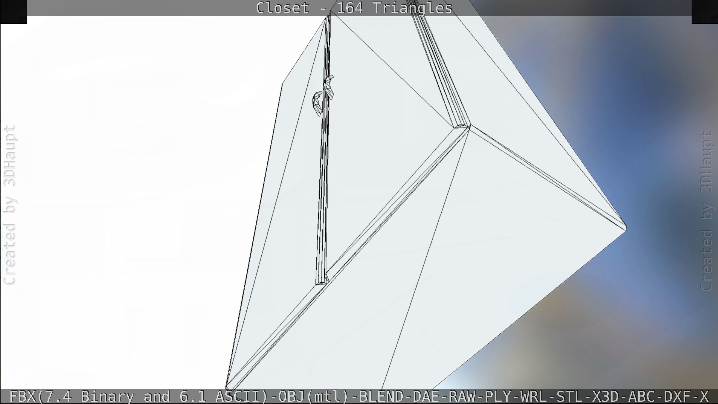 Closet mirror cabinet Low-poly 3D model_70