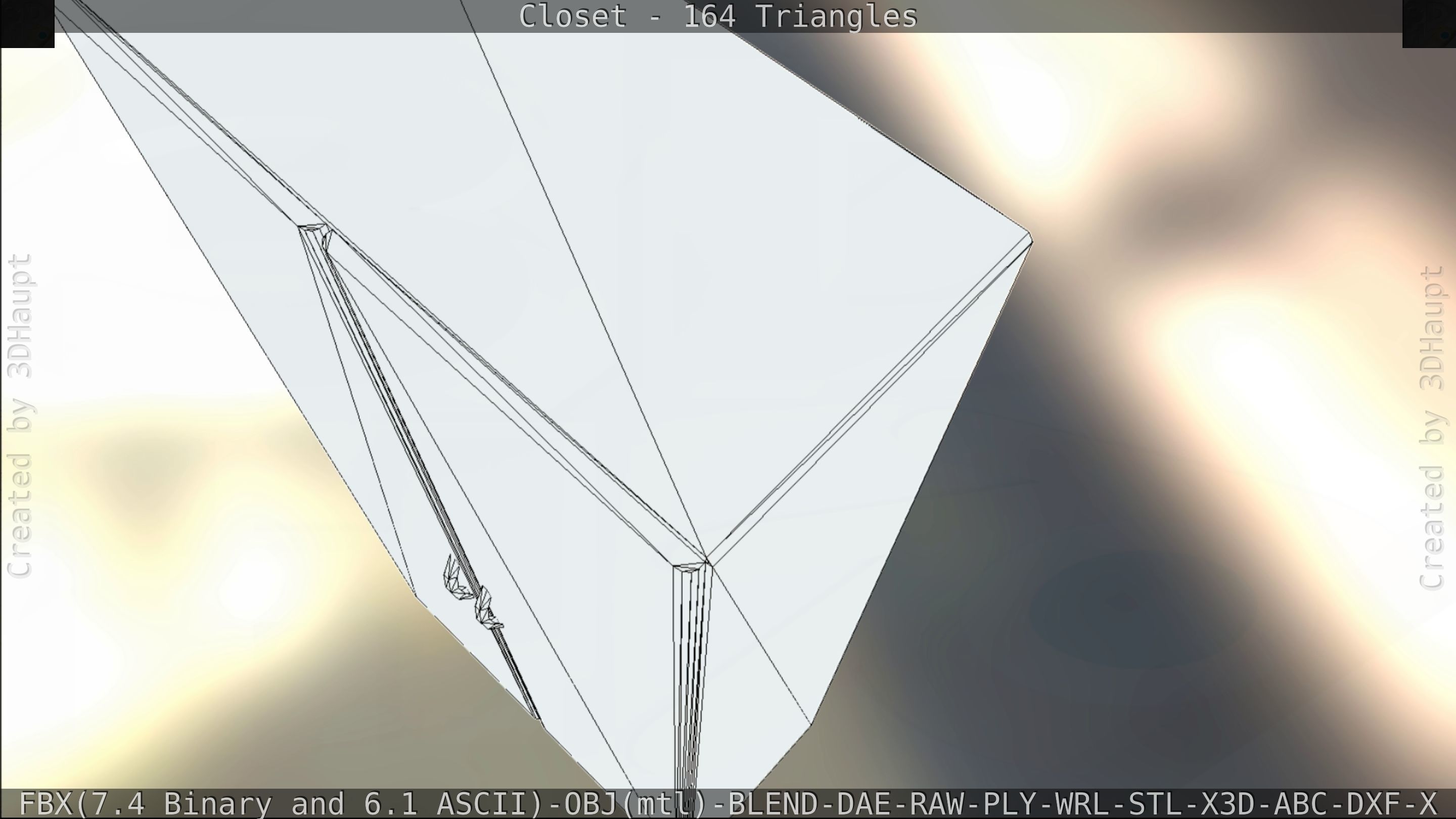 Closet mirror cabinet Low-poly 3D model_87