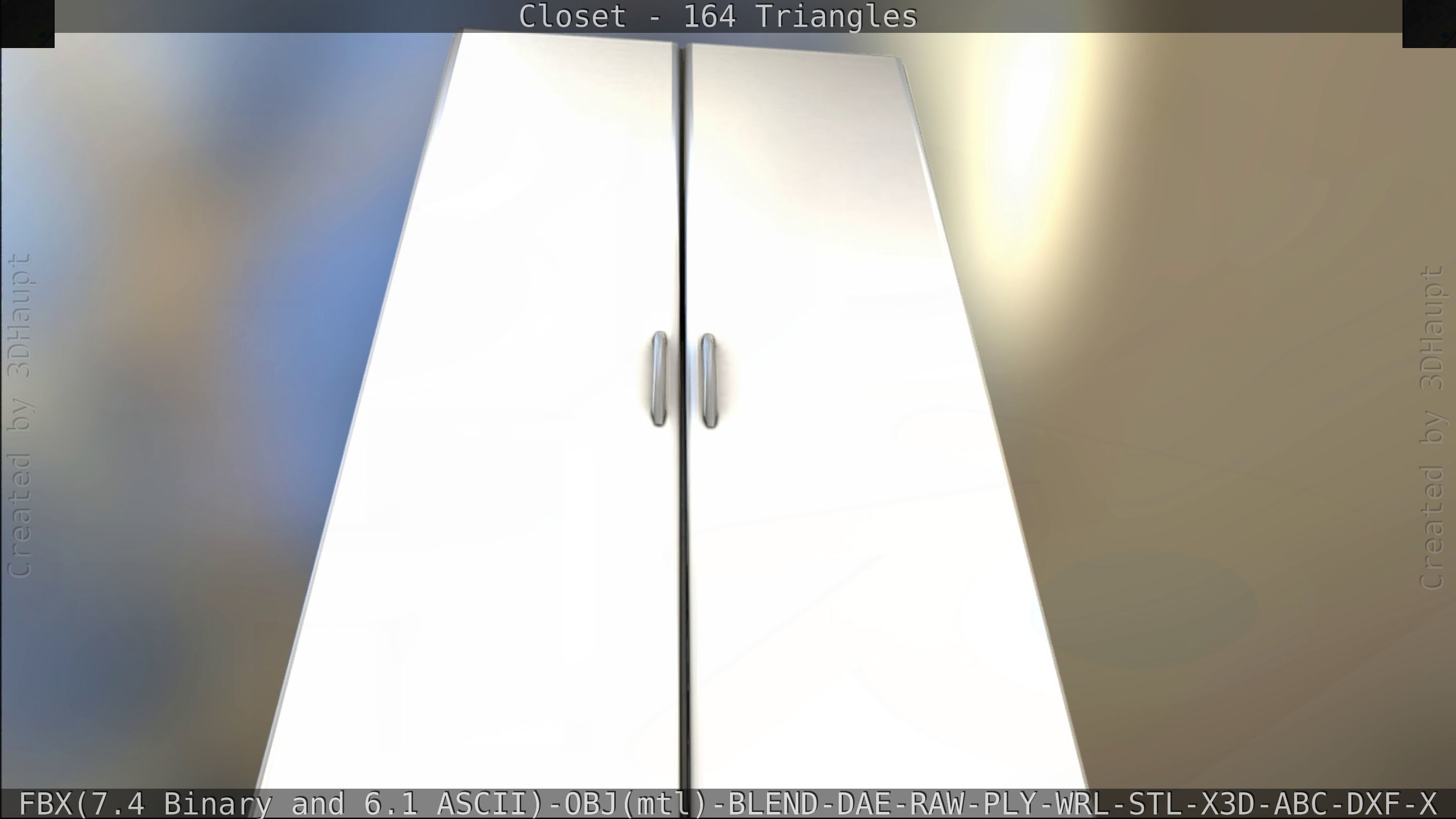 Closet mirror cabinet Low-poly 3D model_27