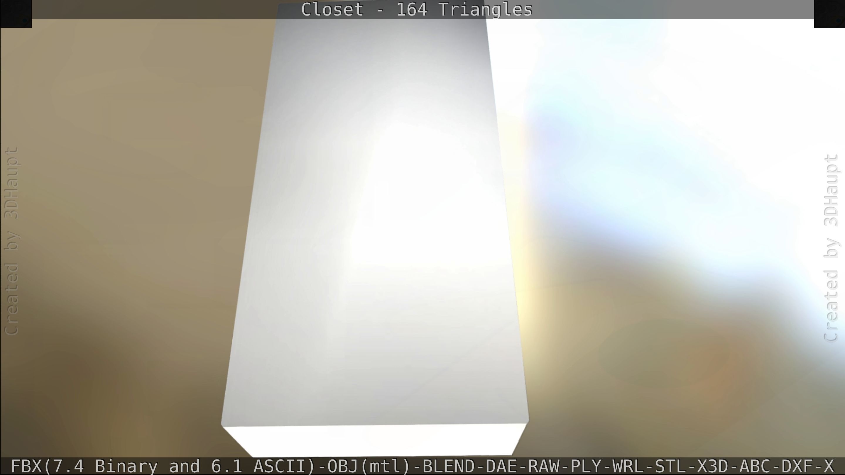 Closet mirror cabinet Low-poly 3D model_46