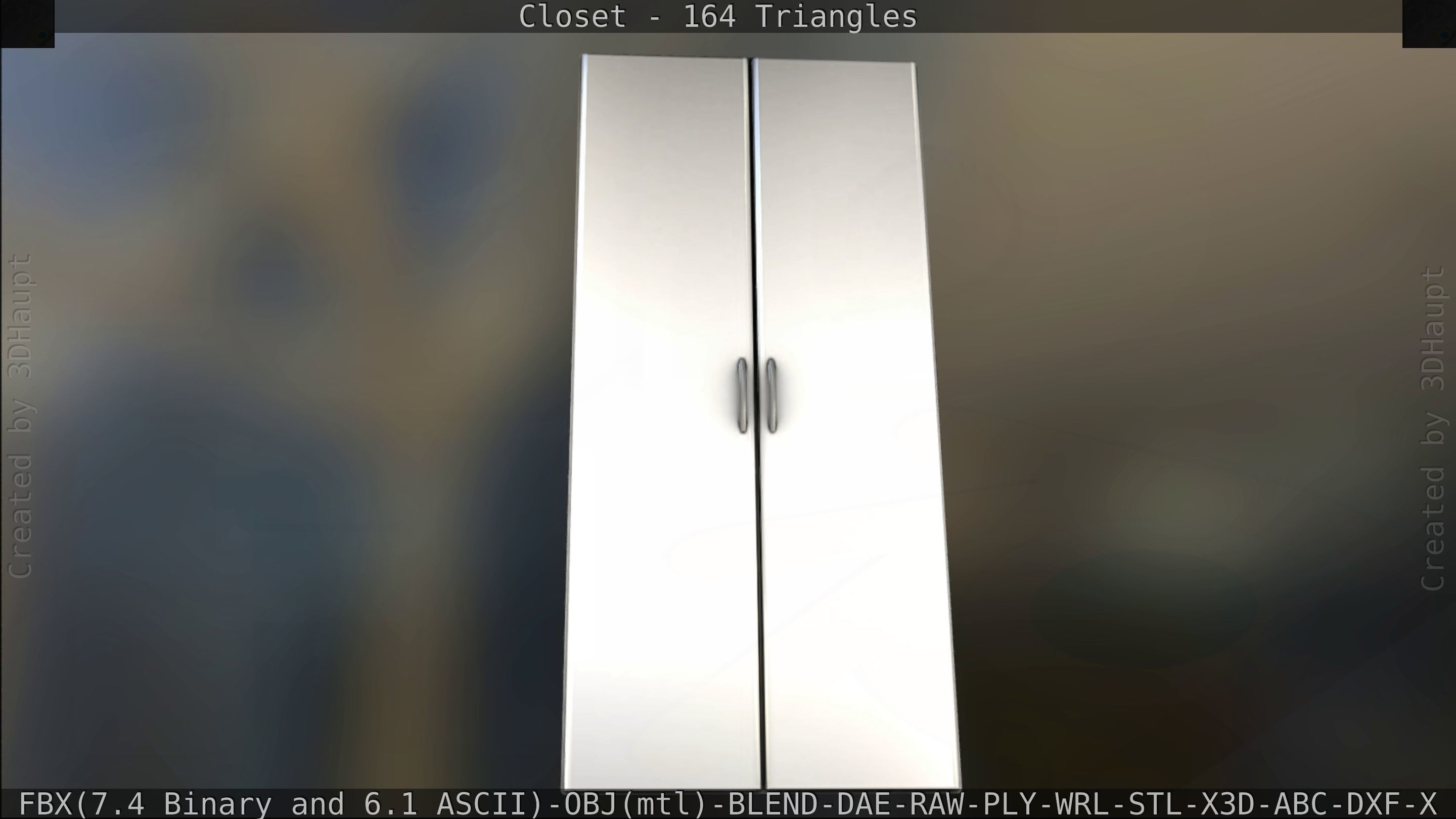 Closet mirror cabinet Low-poly 3D model_103