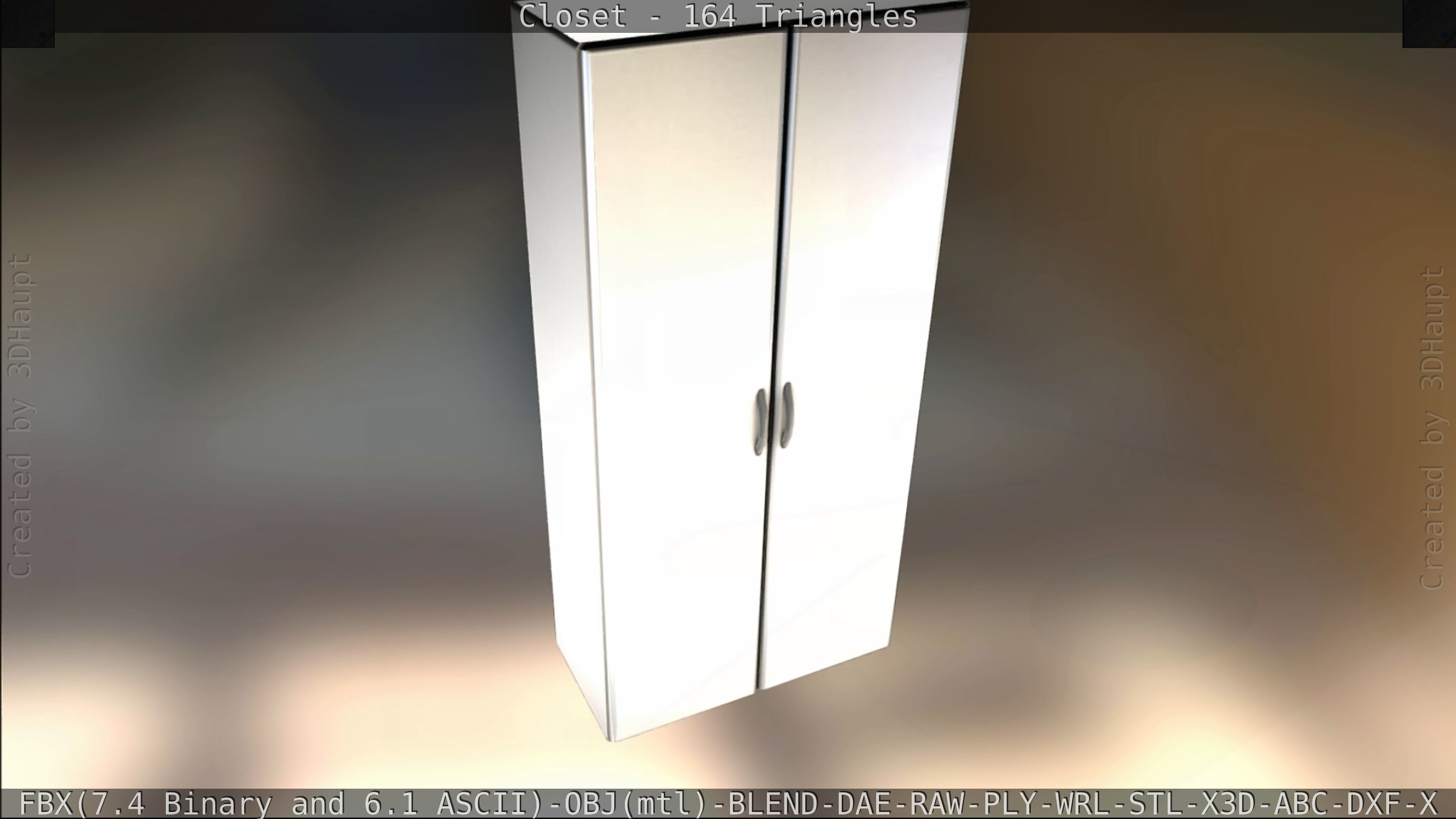 Closet mirror cabinet Low-poly 3D model_108