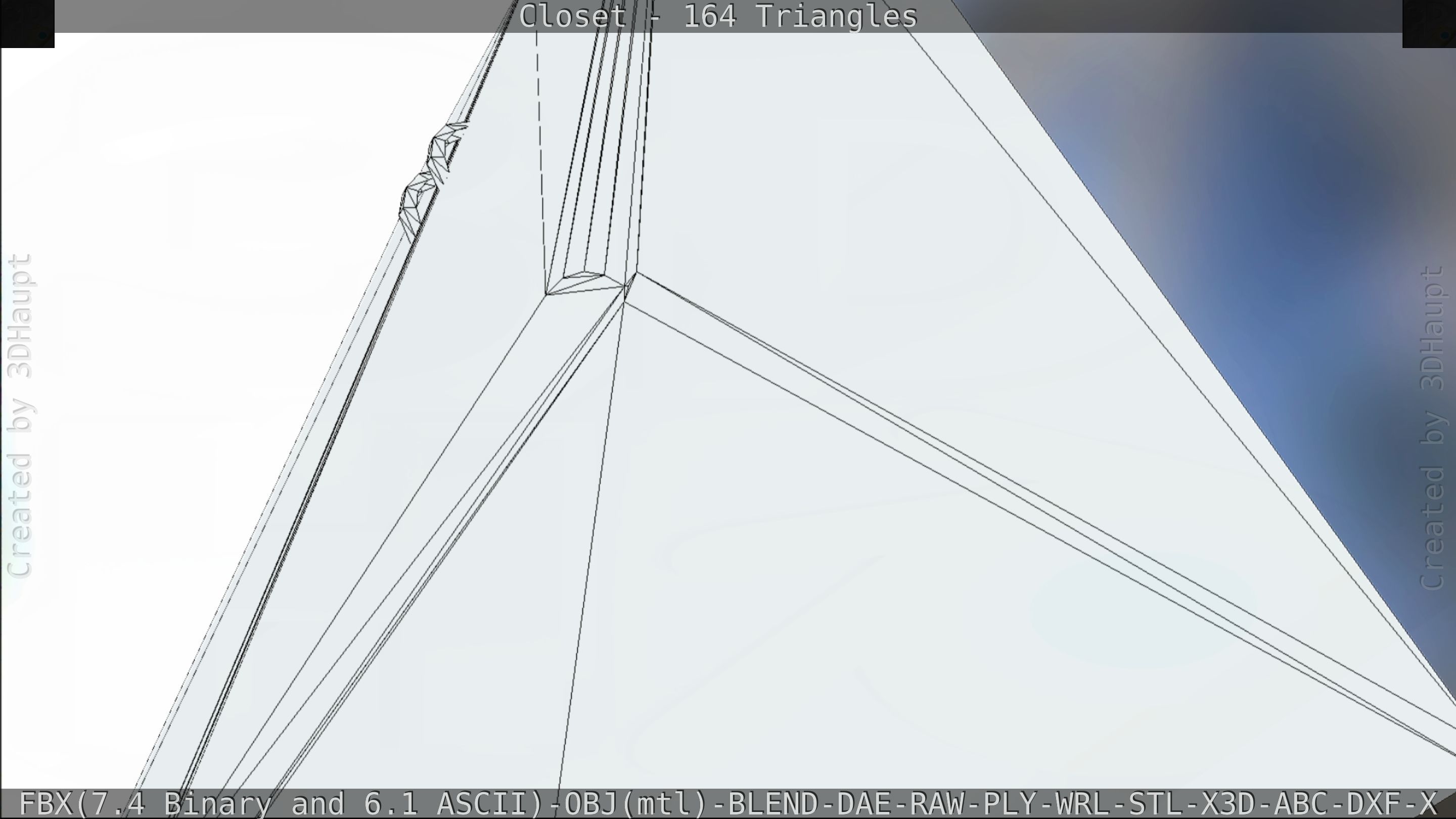 Closet mirror cabinet Low-poly 3D model_79