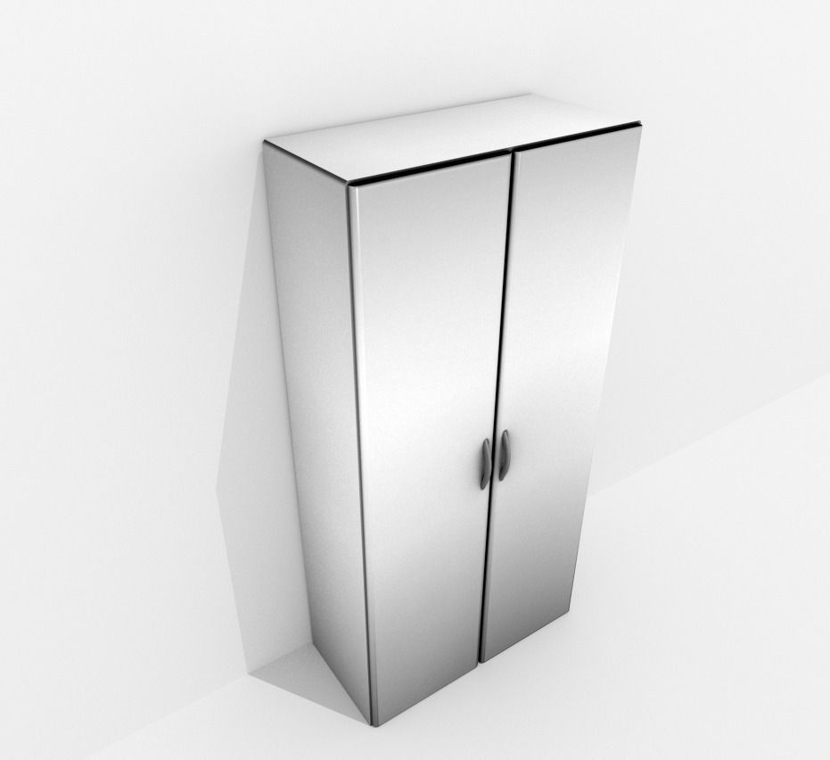 Closet mirror cabinet Low-poly 3D model_3