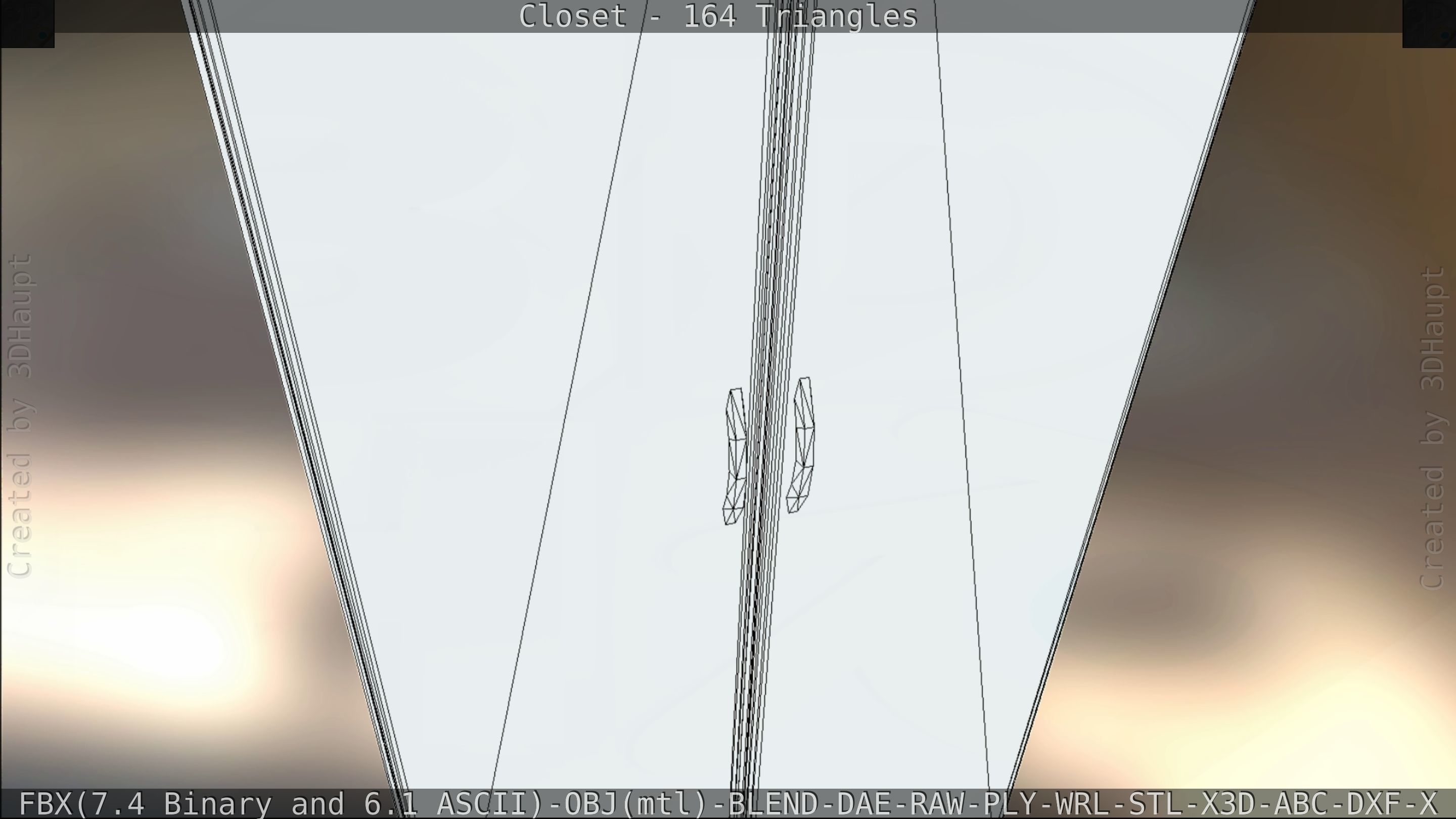 Closet mirror cabinet Low-poly 3D model_78