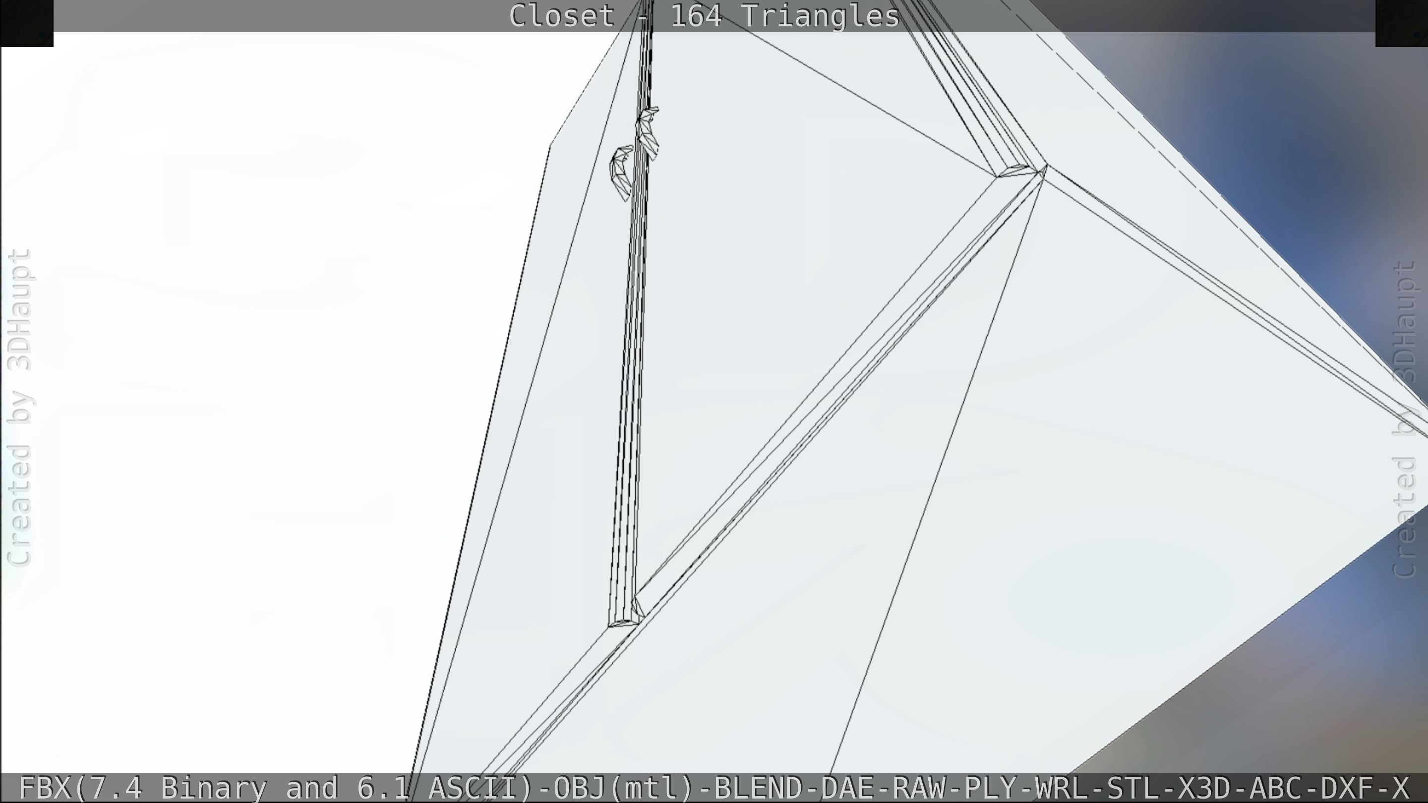 Closet mirror cabinet Low-poly 3D model_71