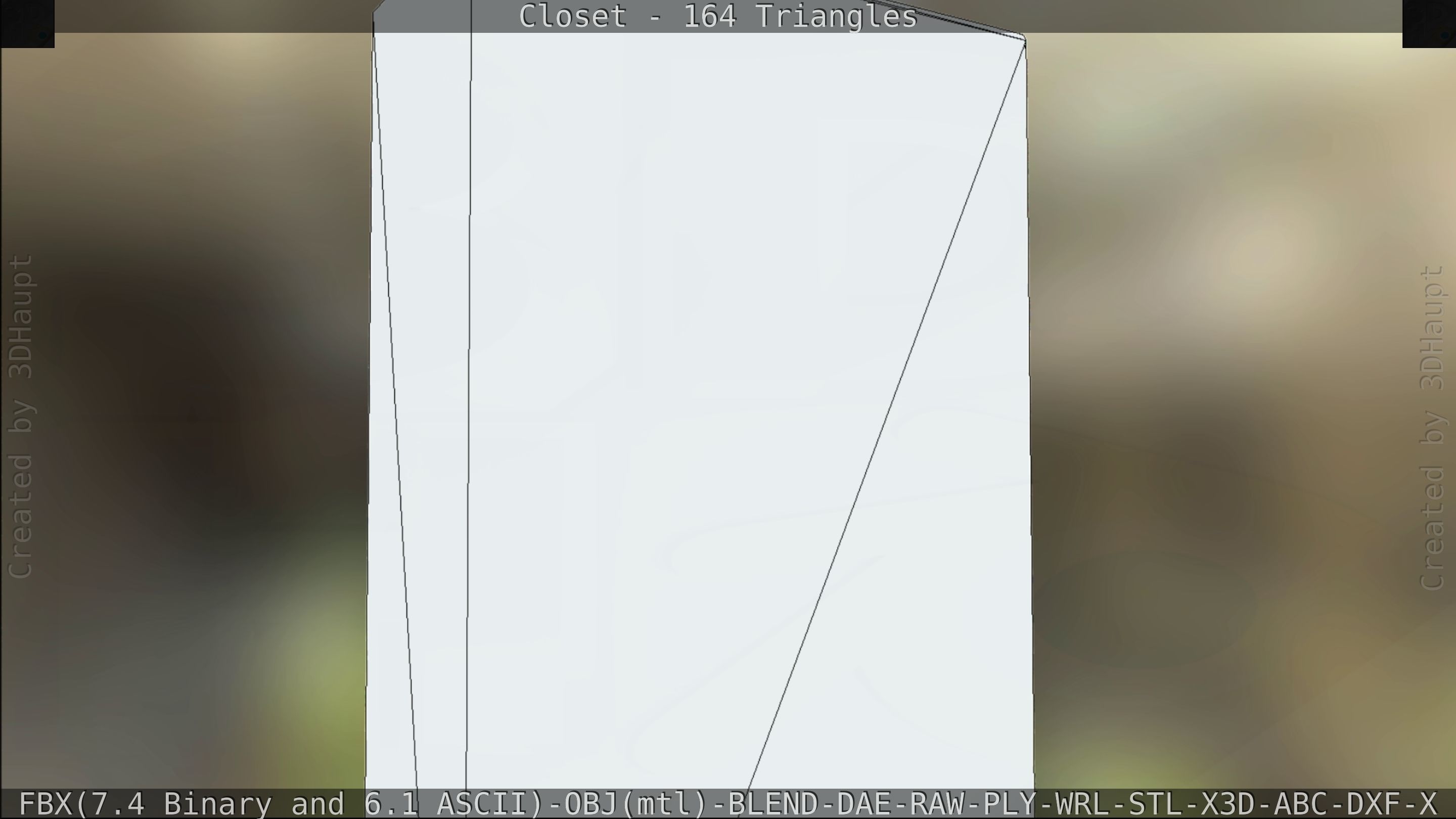 Closet mirror cabinet Low-poly 3D model_88