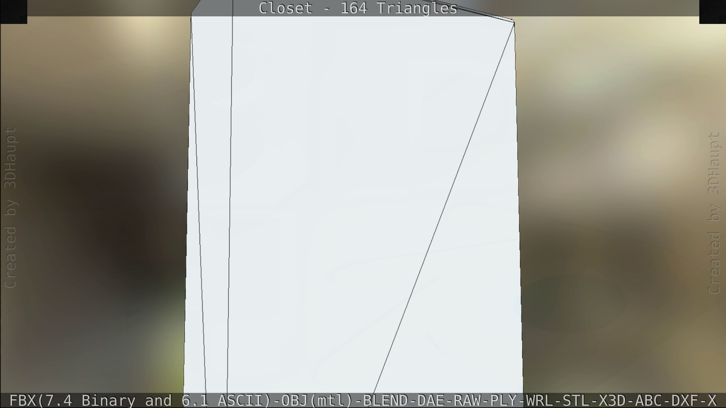 Closet mirror cabinet Low-poly 3D model_91