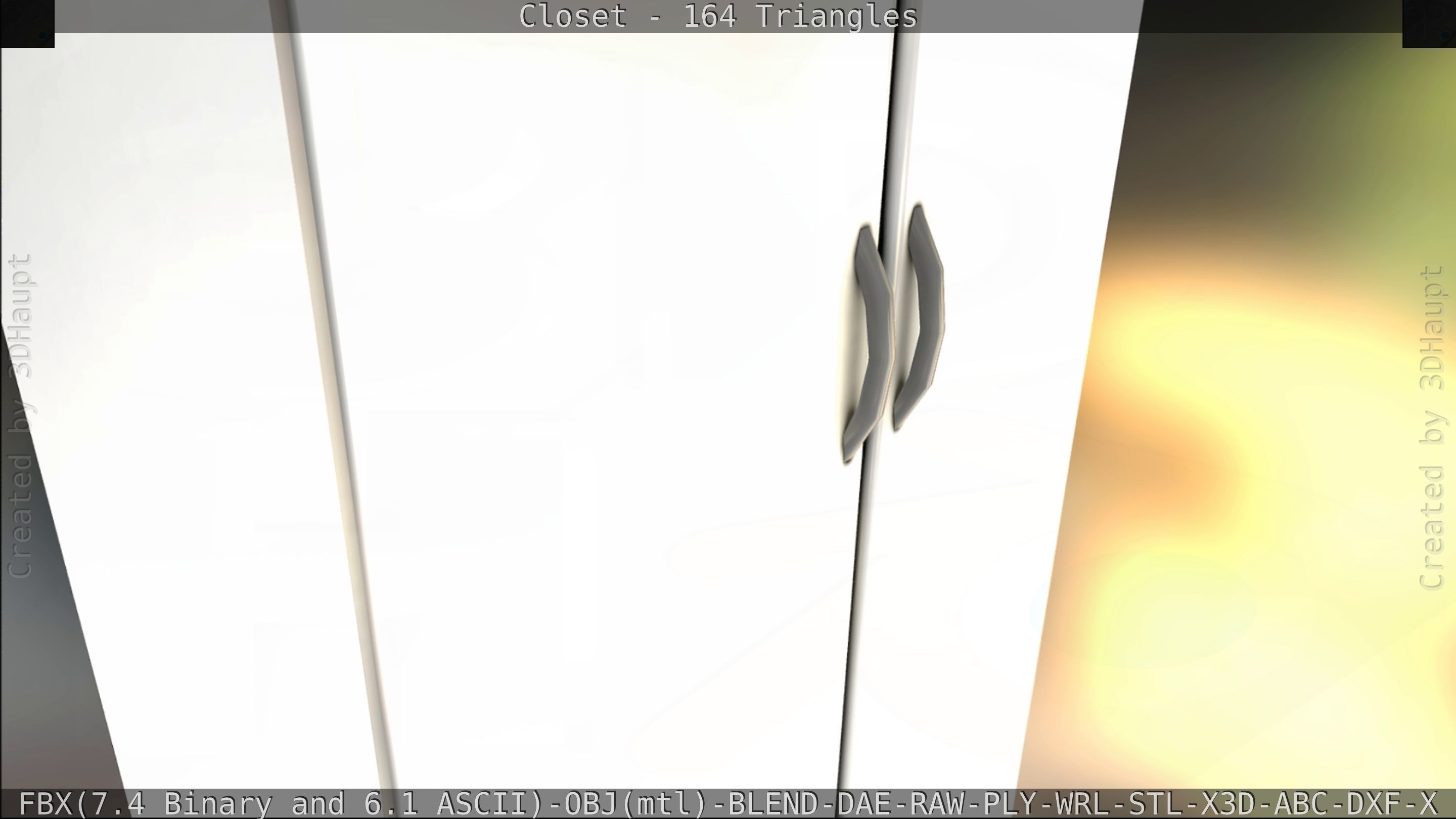 Closet mirror cabinet Low-poly 3D model_33