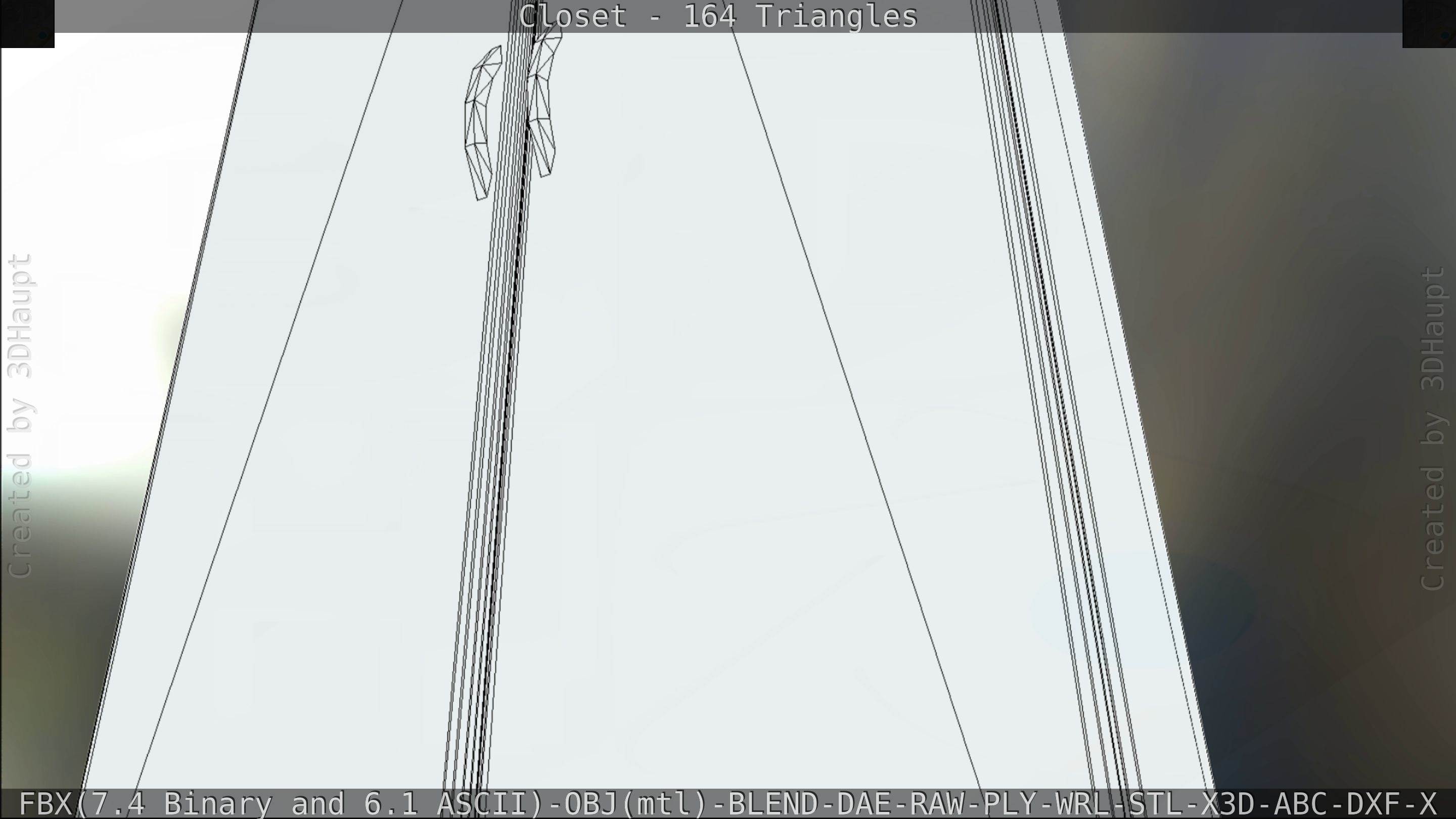 Closet mirror cabinet Low-poly 3D model_74