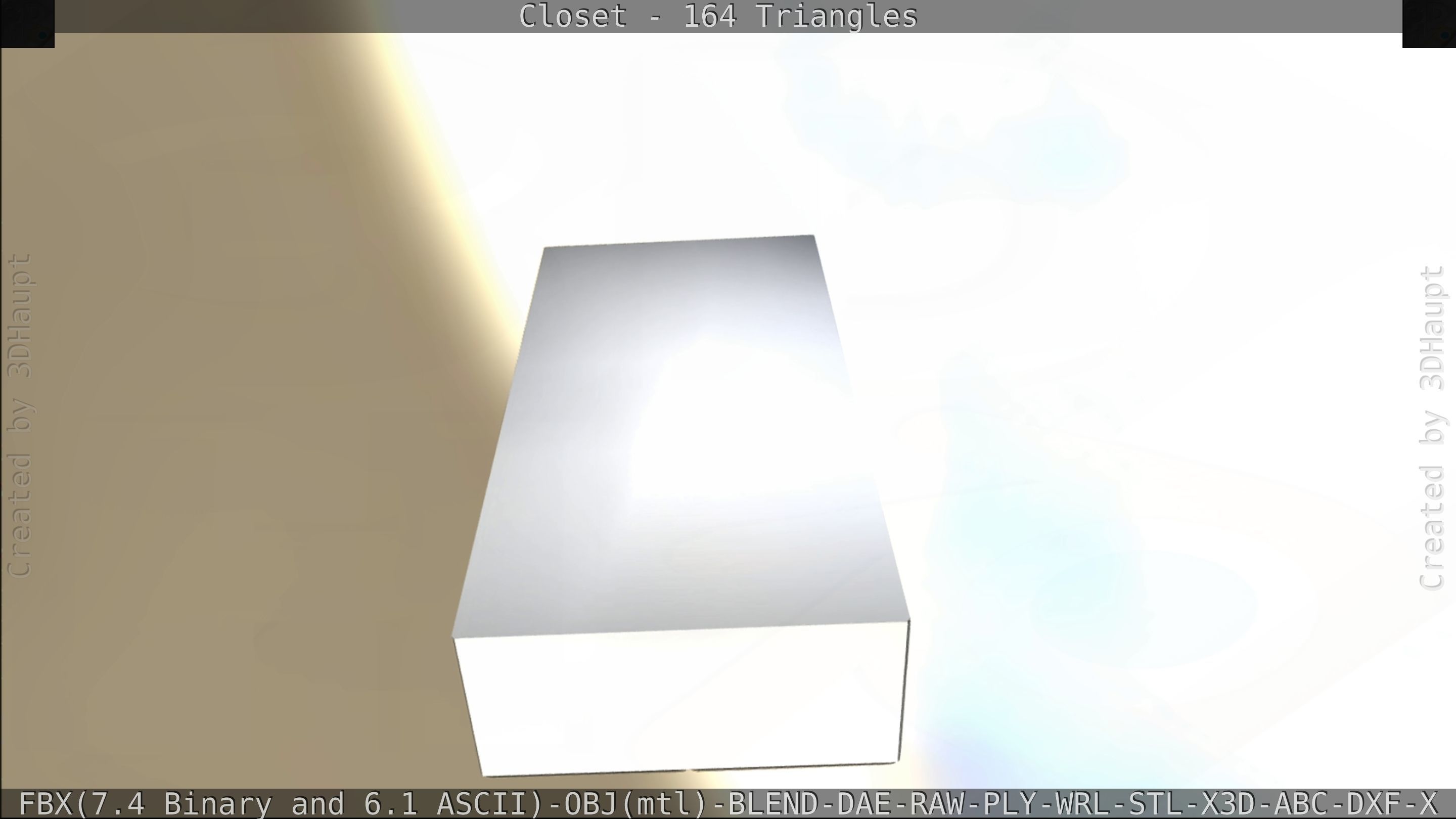 Closet mirror cabinet Low-poly 3D model_22